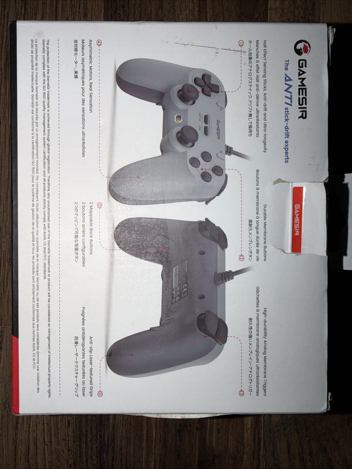 Wired Game Controller for Switch PC Android iOS Hall Effect Sticks Retro Design