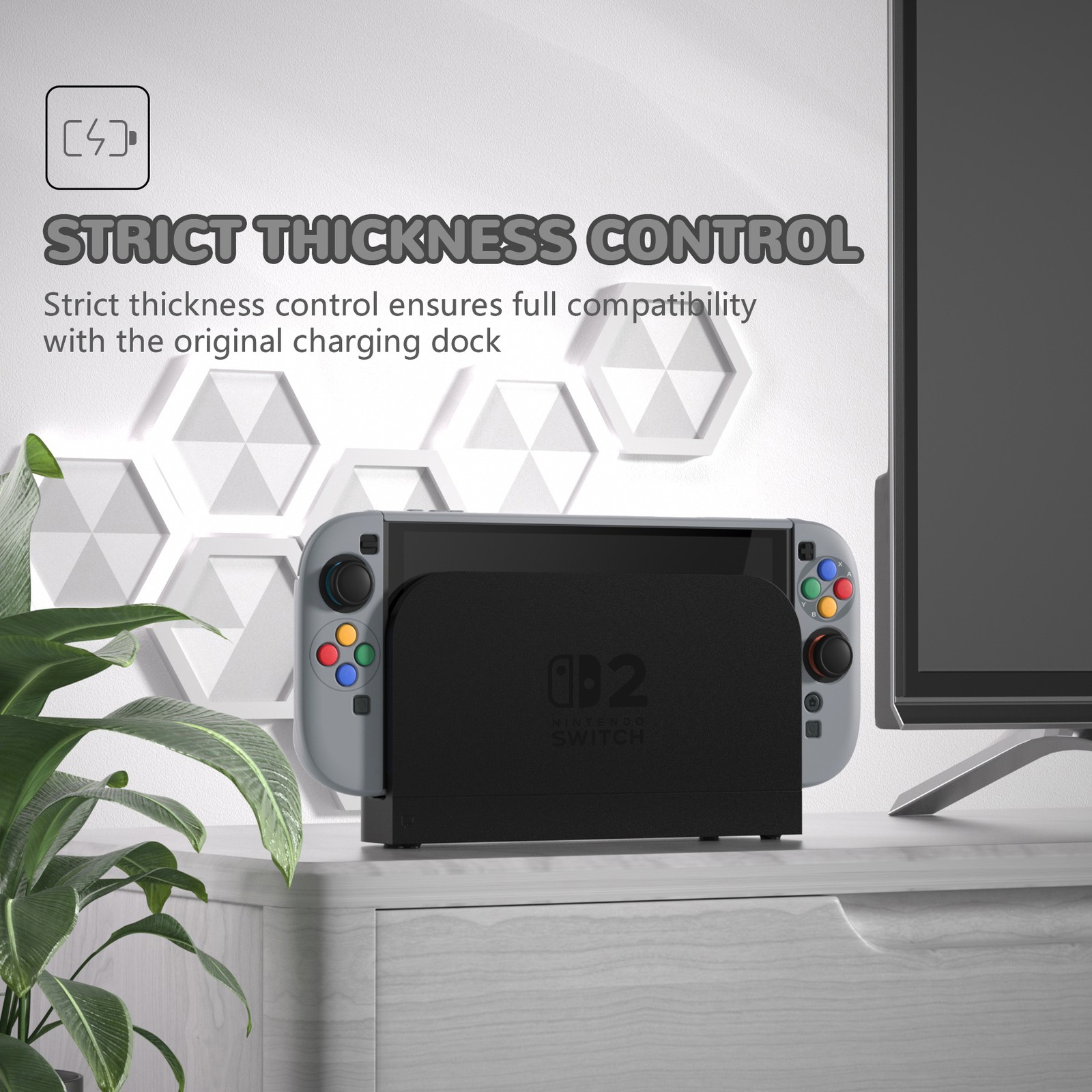 PlayVital Protective Case for Nintendo Switch 2 Dockable Hard Shell Split Cover