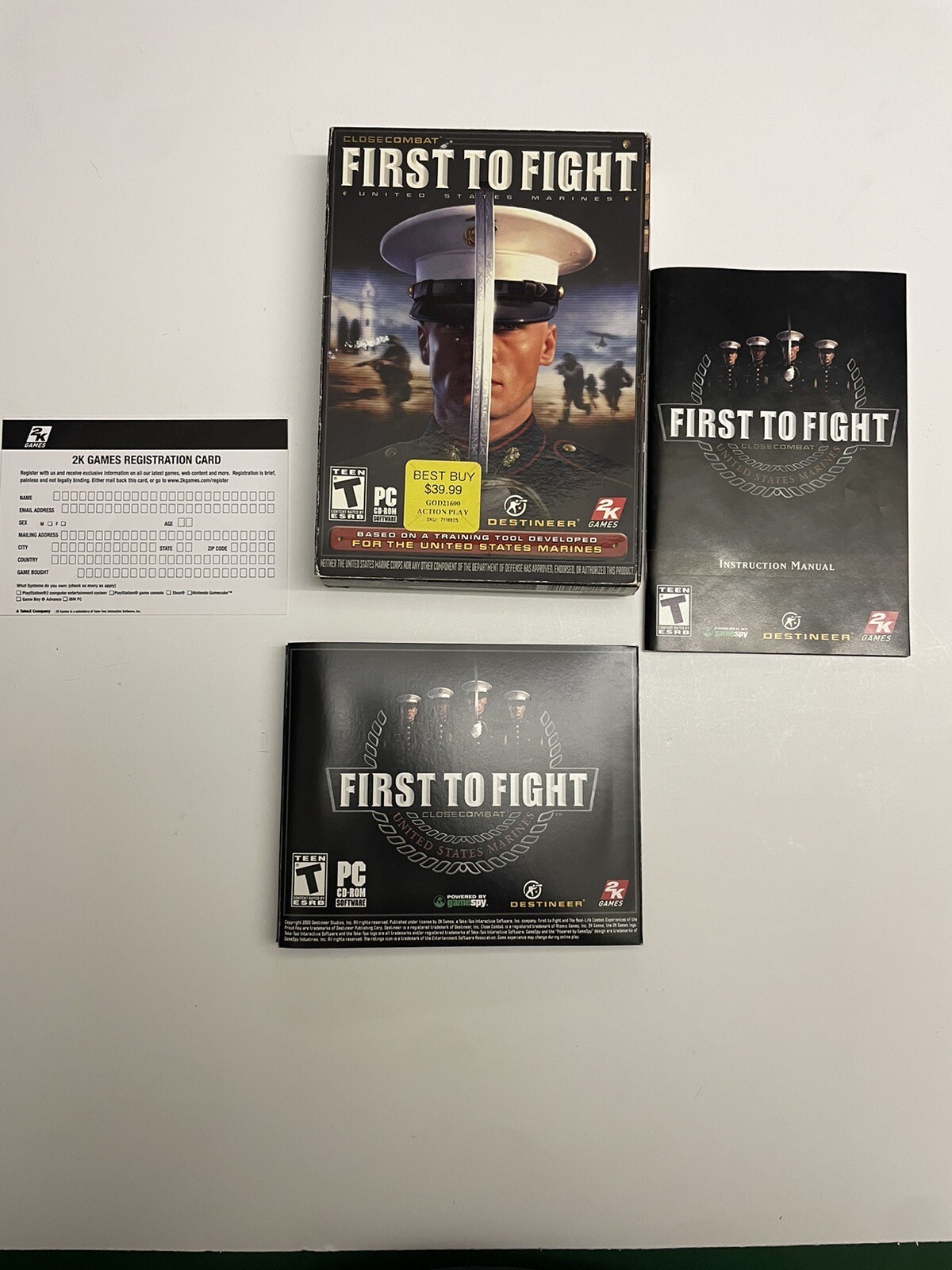 Close Combat FIRST TO FIGHT (PC, 2005) PC WINDOWS GAME Complete CD-ROM’s MARINES