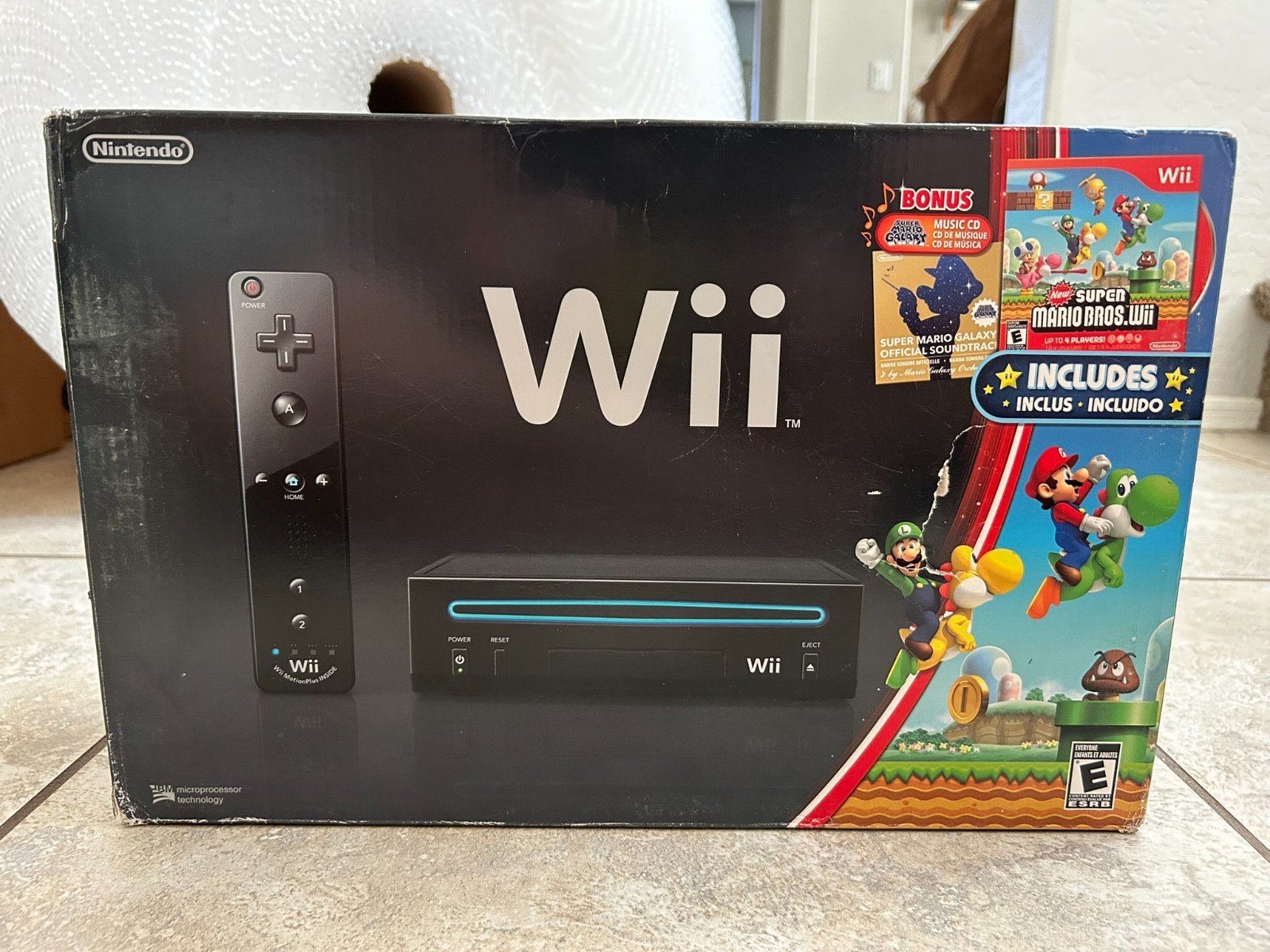 NEW Nintendo Wii Holiday Bundle Black Console New Super Mario Bros. System #2
