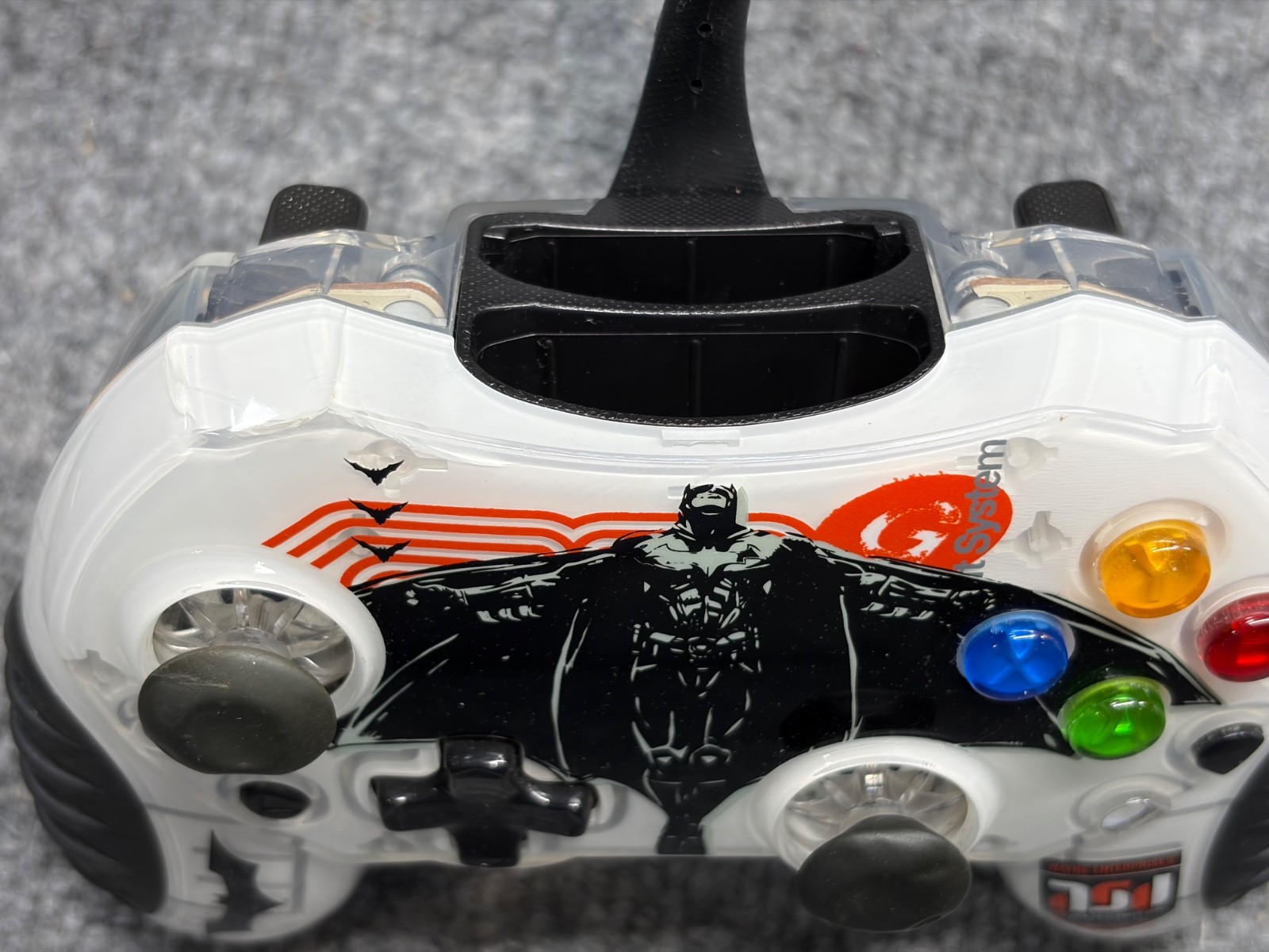 Mad Catz Original Xbox White Batman Begins Wired Controller W/ Breakaway WORKS!