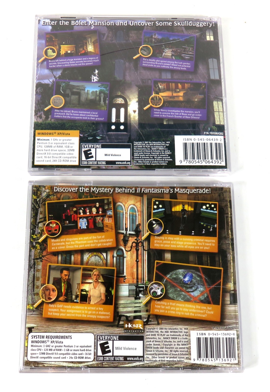 Nancy Drew Mystery 17 Crystal Skull 18 Phantom of Venice Interactive PC CD