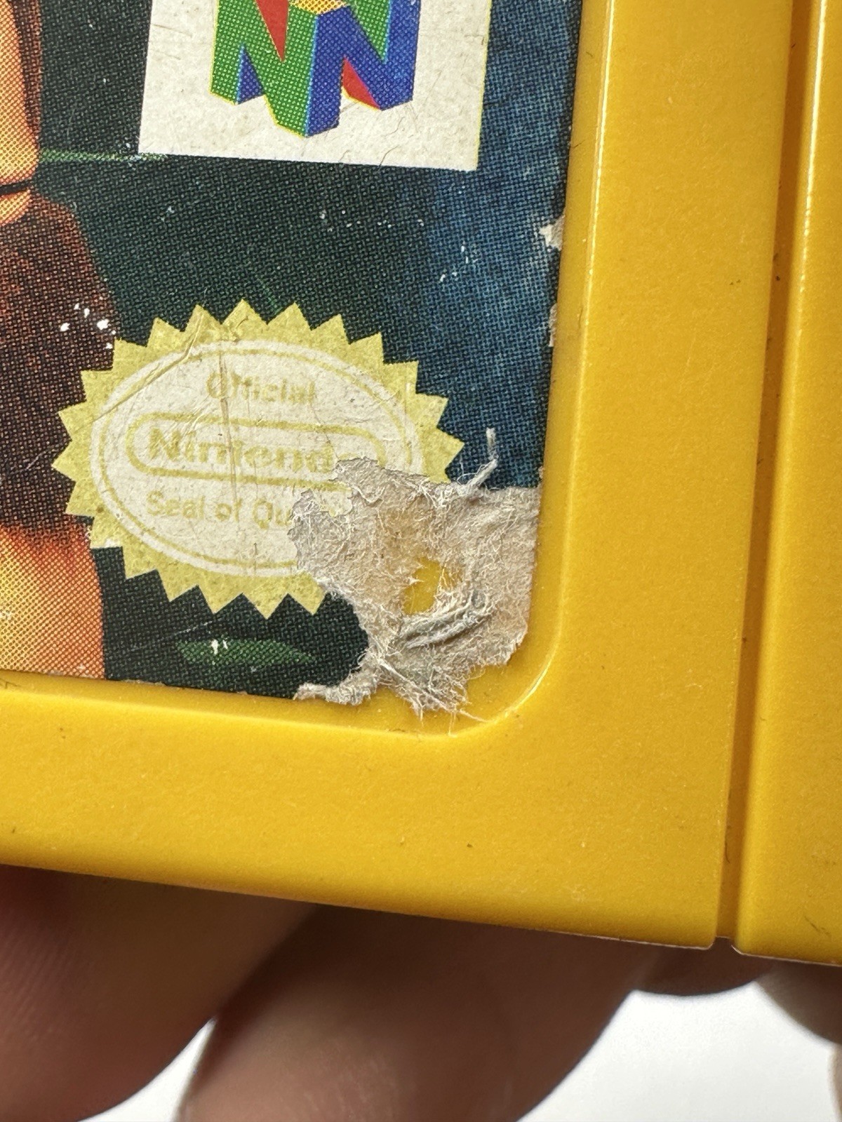 Donkey Kong Nintendo 64 N64 Authentic Yellow Cartridge OEM Tested Bad Label