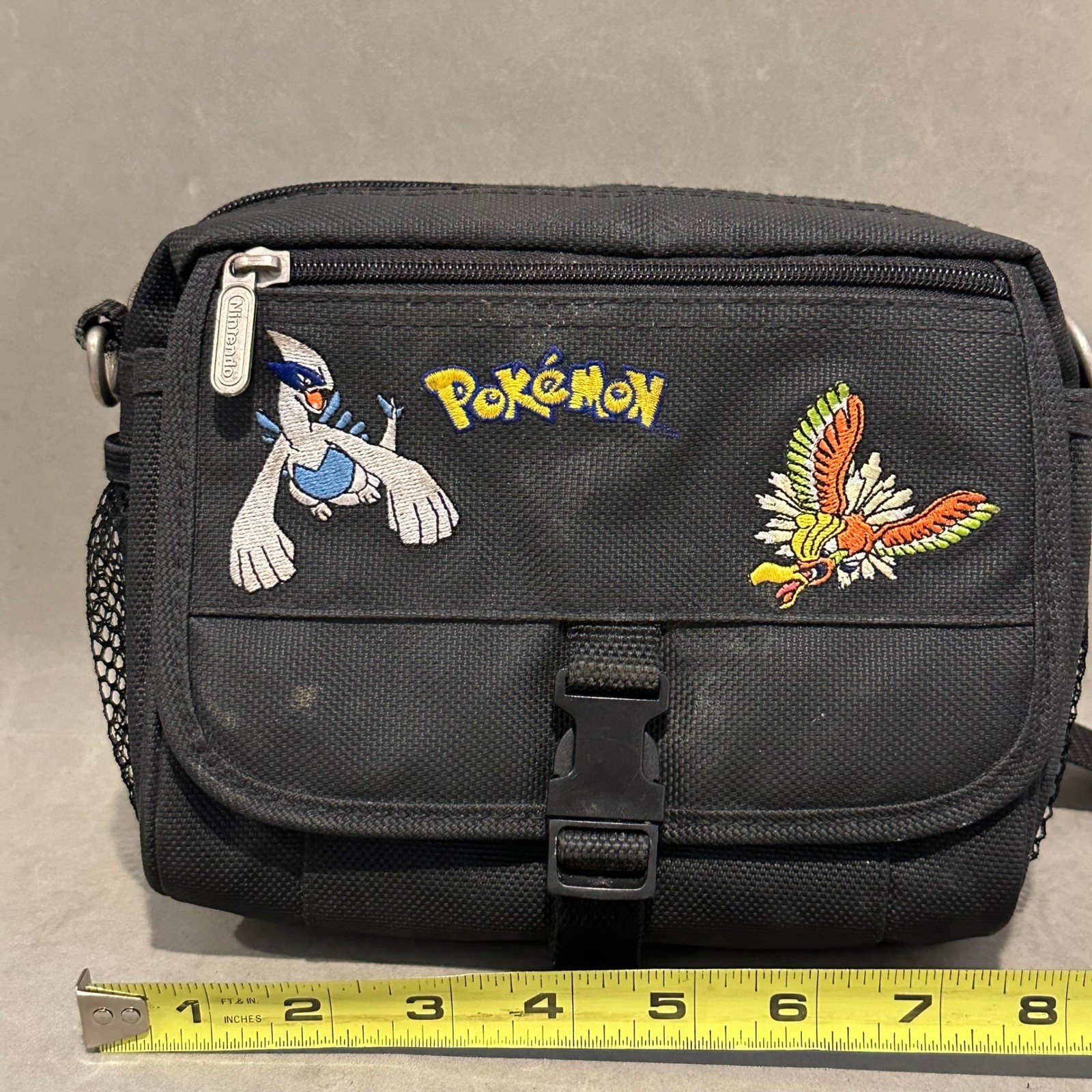 Vintage Nintendo Pokemon Lugia Ho-Oh Game Boy Color Bag Fanny Pack Black Canvas