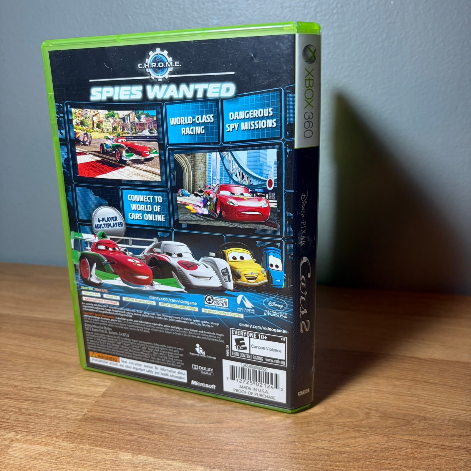 Cars 2: The Video Game (Microsoft Xbox 360, 2011) Disney Pixar Tested