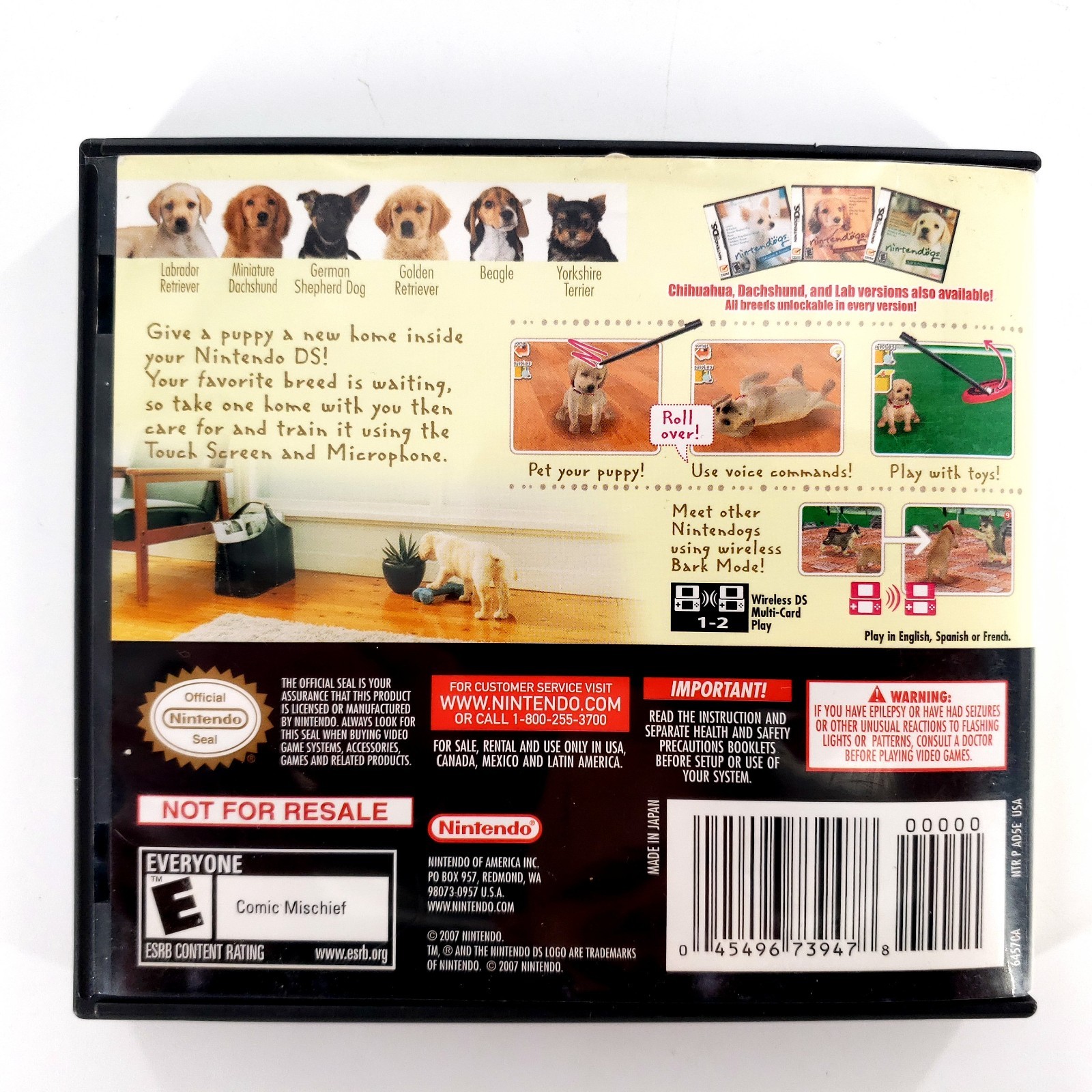Nintendogs: Best Friends Nintendo DS Authentic Complete Tested & Works