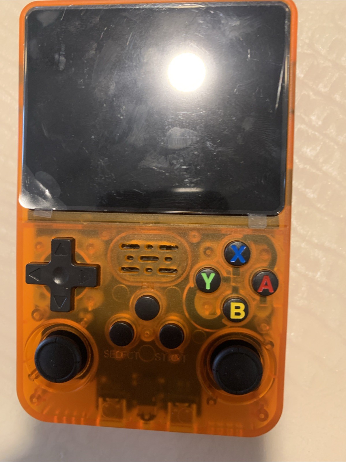 R36S Handheld Game Console 640×480 Quad-Core ARM 1GB RAM Purple 64 Gb TF Card