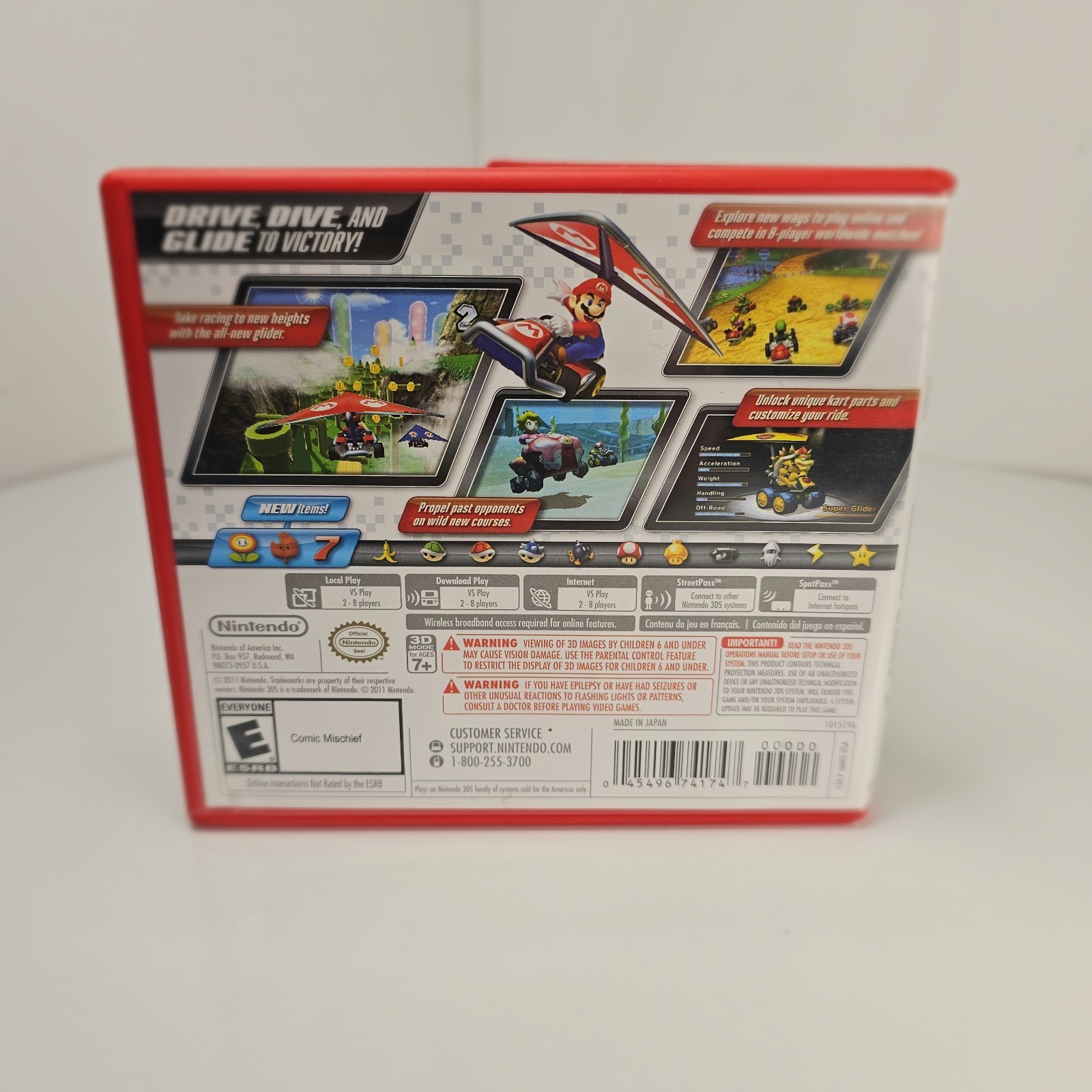 Mario Kart 7 (Nintendo 3DS, 2011) Red Case Only NO GAME INCLUDED