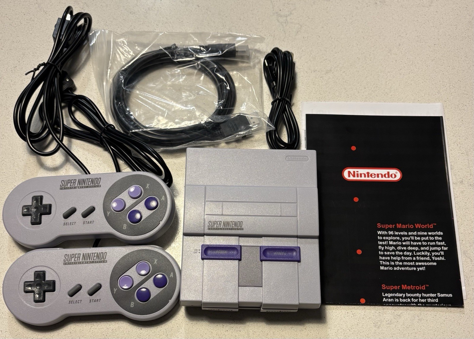 Super Nintendo SNES Mini Classic Home Console + Original Packaging & Paperwork