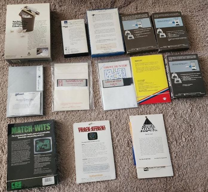 13 Atari 400 800 Cassette & Computer games WAYOUT Starbase Hyperion GHOST HUNTER