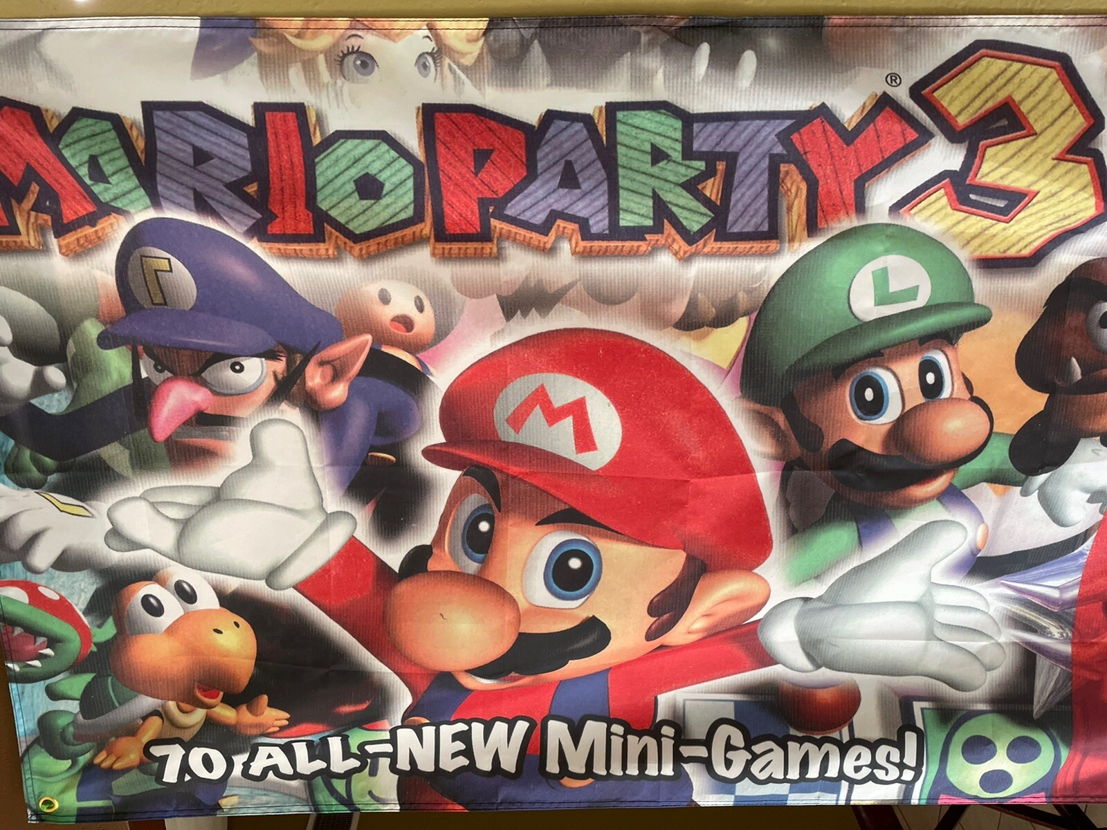 Mario Party 3 5ft Flag Nintendo N64 2001 Banner Poster