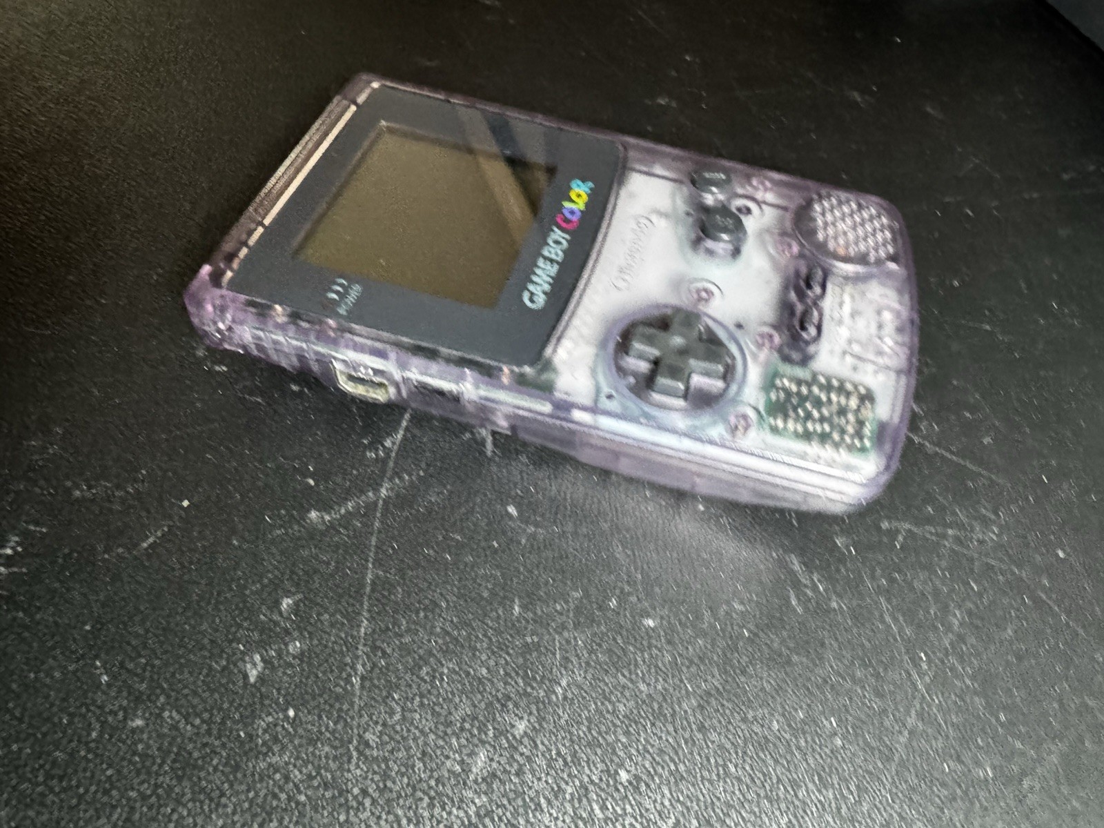Nintendo Game Boy Color Atomic Purple W/ 2 Games Star Wars Episode One Racer GBC