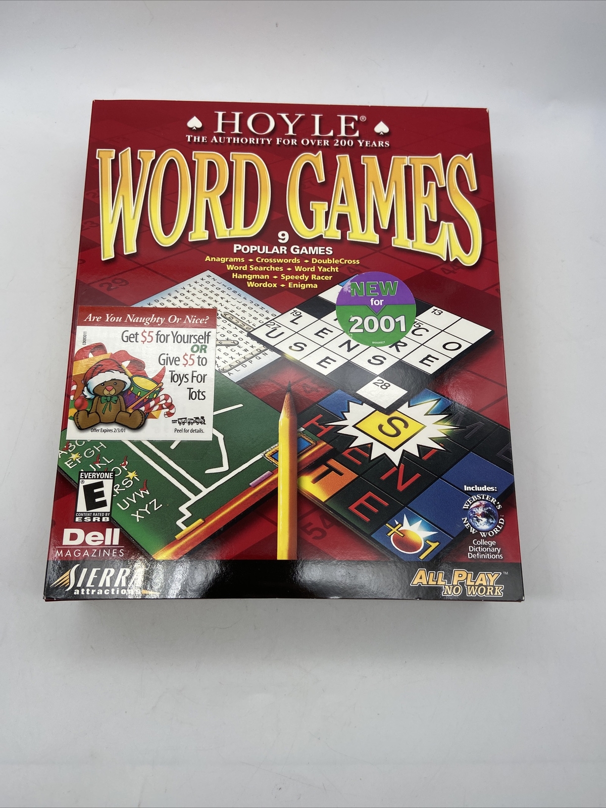 Hoyle Word Games 9 Popular Games Large Retail Boxed PC / MAC Computer Game New