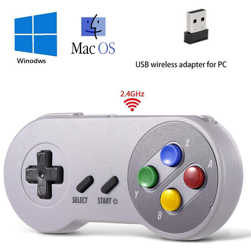 Wireless USB SNES Retro Controller Gamepad for PC MAC Raspberry Pi US SHIP