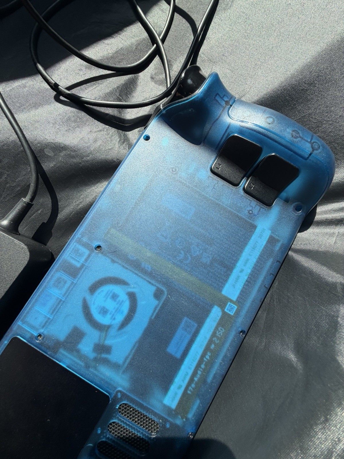 512gb Valve Steam Deck LCD Blue Transparent Back Cover! WORKING! TESTED! READ!