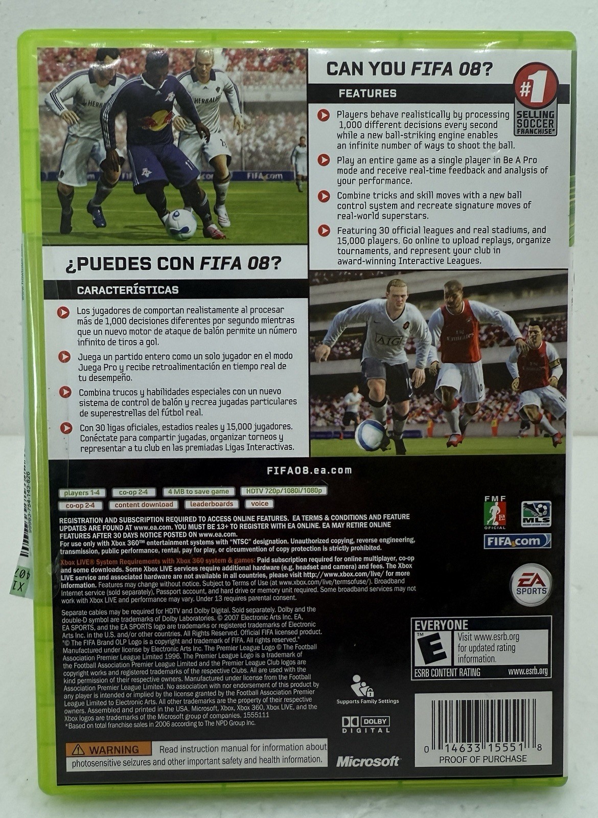 FIFA Soccer 08, Microsoft Xbox 360 (autographed By Memo Ochoa) Club America