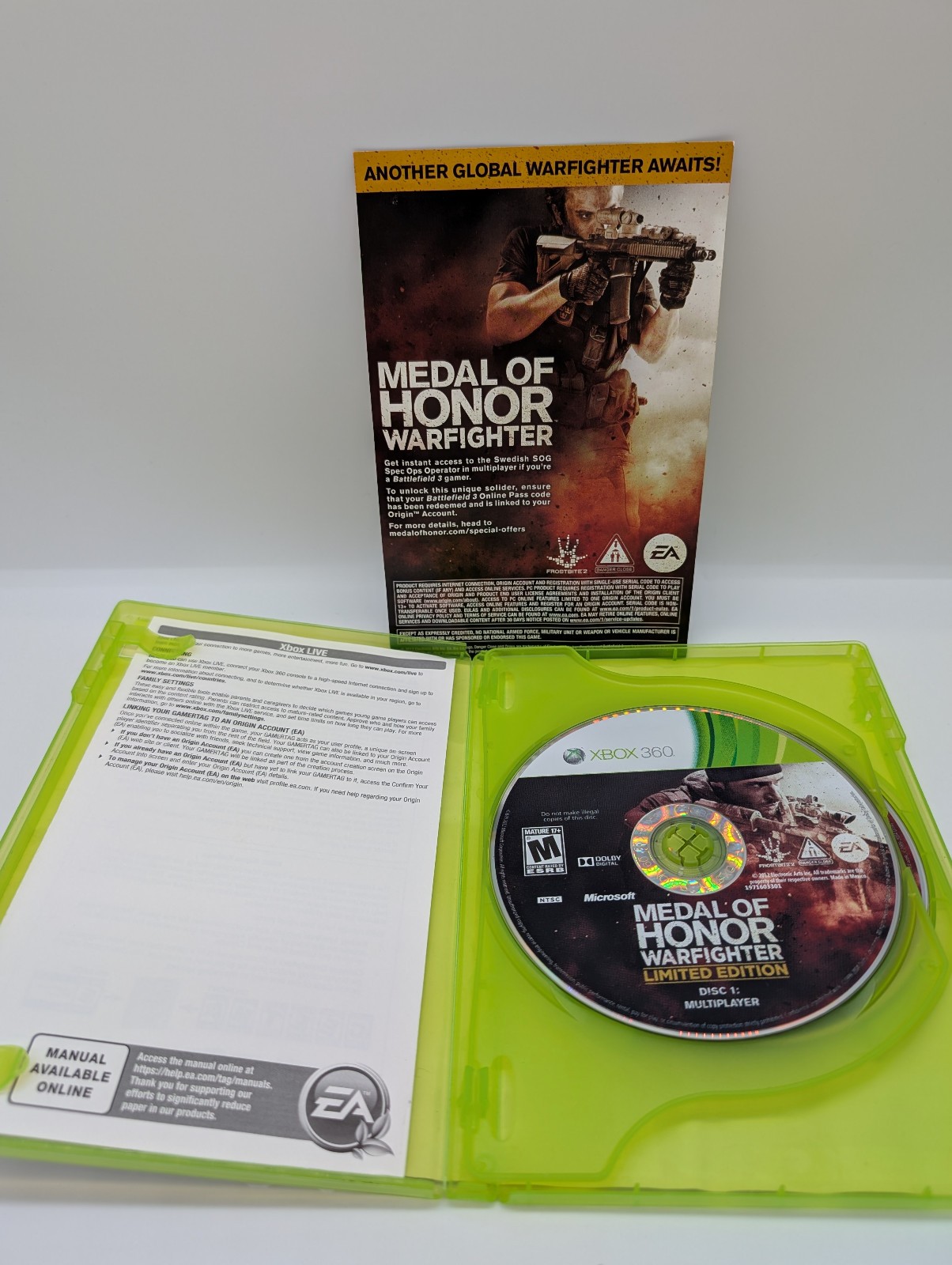 Medal of Honor: Warfighter (Xbox 360) ACCEPTABLE, DISCS NEAR MINT 2-DISC SET!