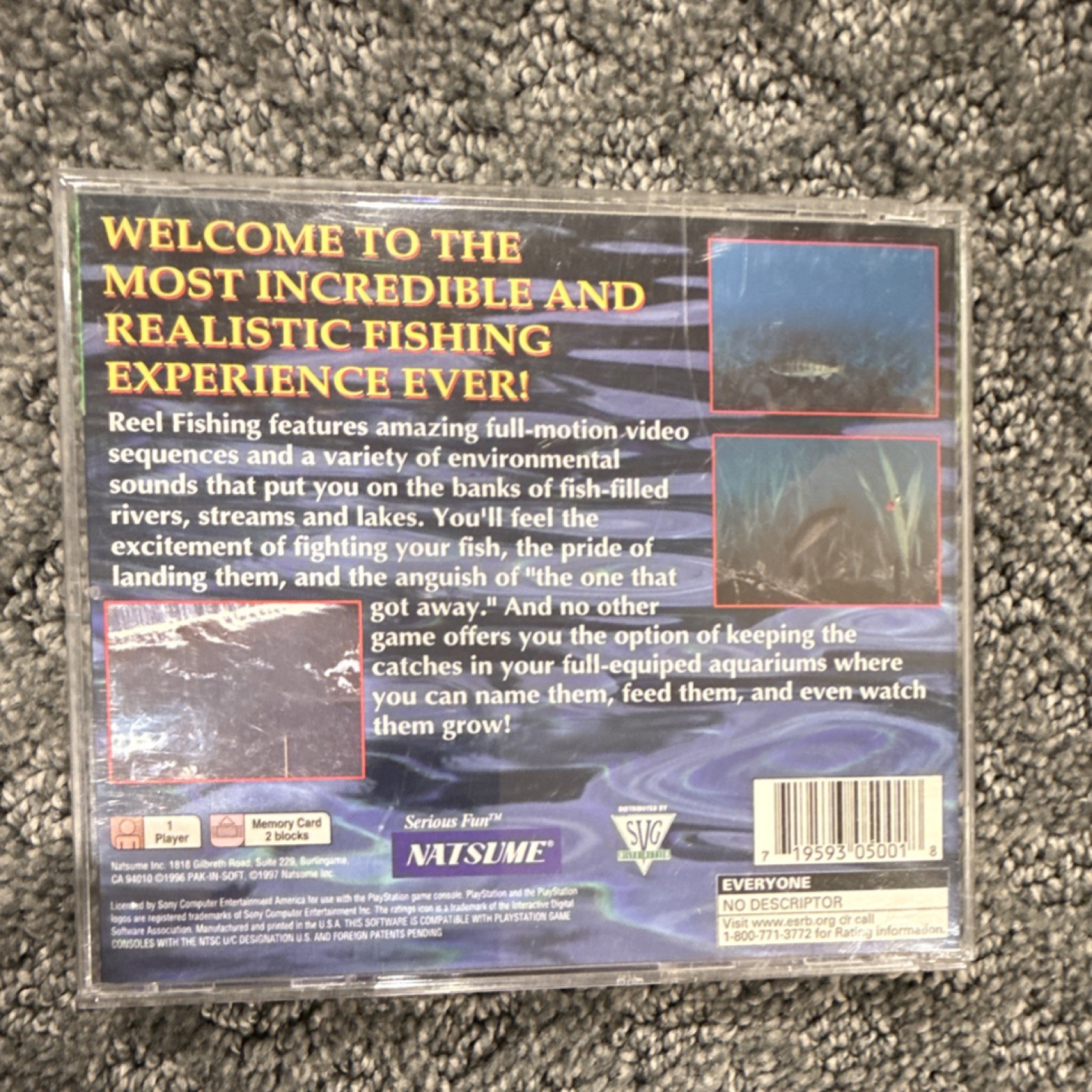 Natsume Reel Fishing Sony PlayStation 1 Sports NTSC 1997