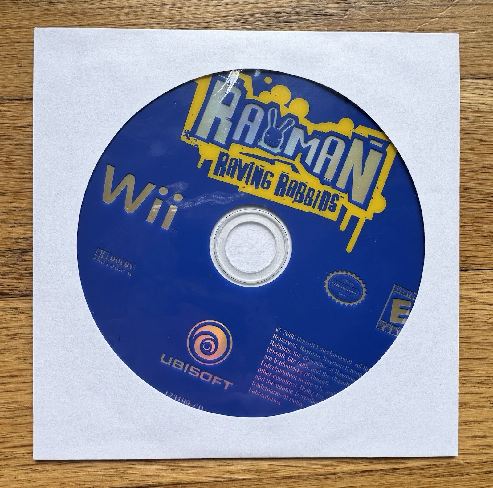 Rayman Raving Rabbids (Nintendo Wii, 2006) Disc Only. Tested