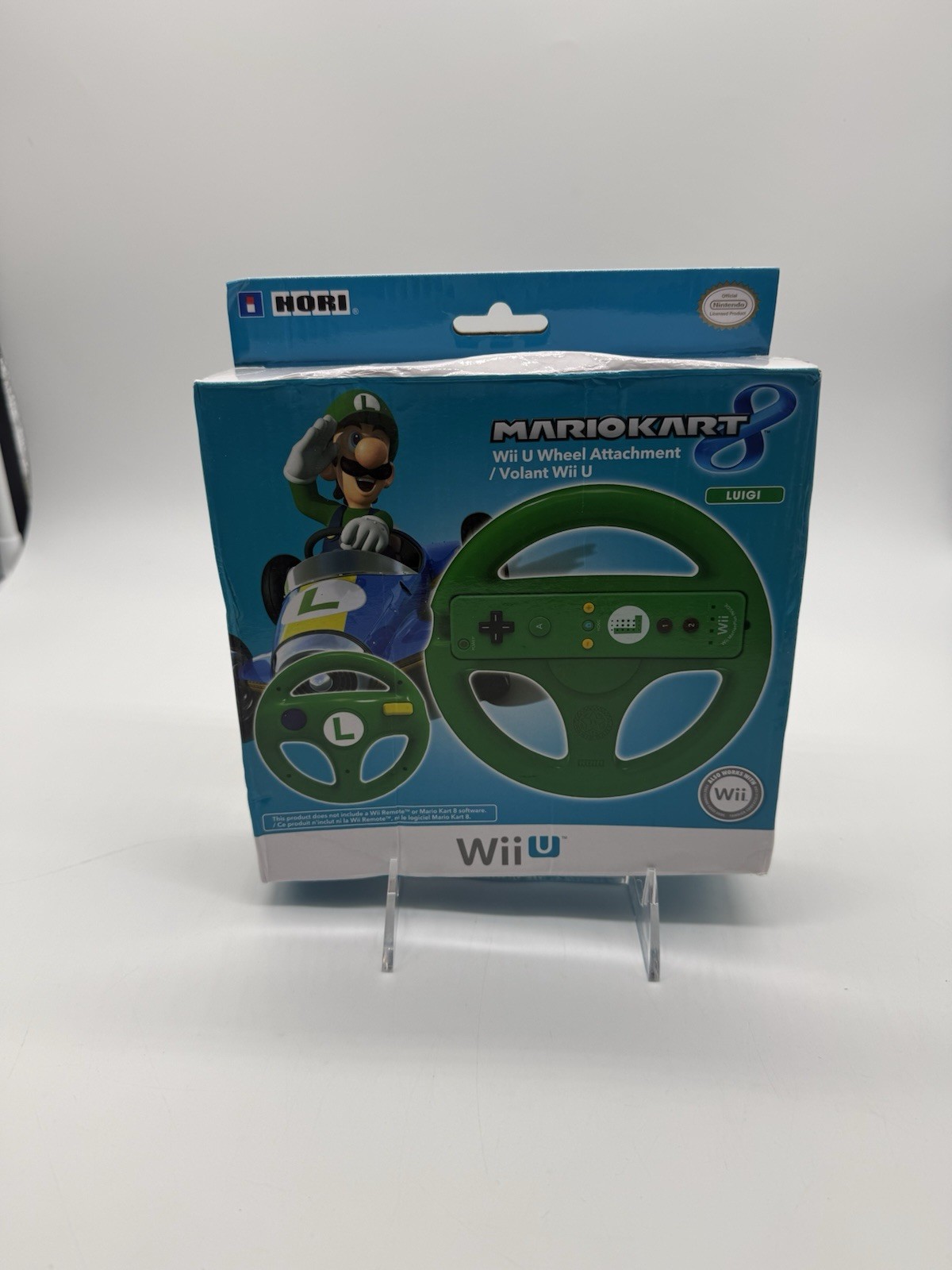 Nintendo Wii Mario Kart Racing Wheel Luigi Green RVL-024 OEM Wii U New in Box