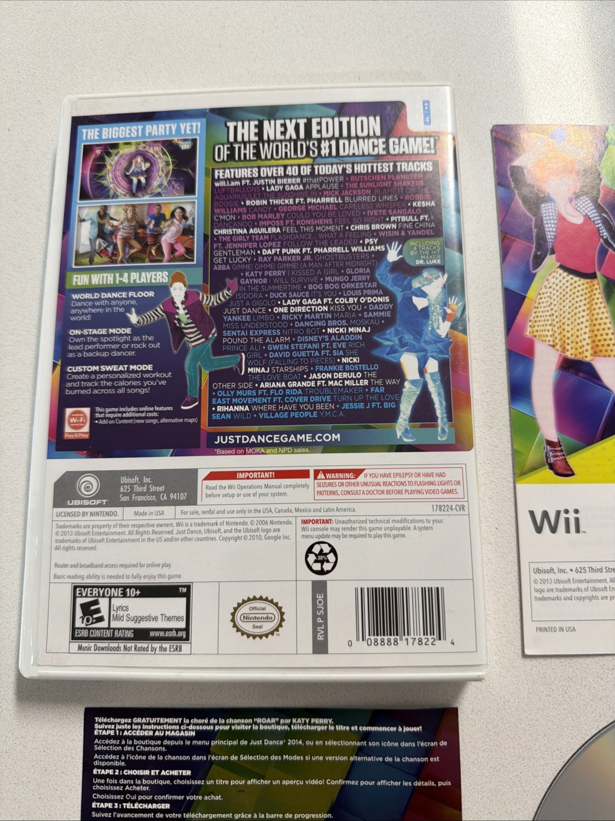 Just Dance 2014 – Nintendo Wii – CIB Complete w/ Manual – Tested