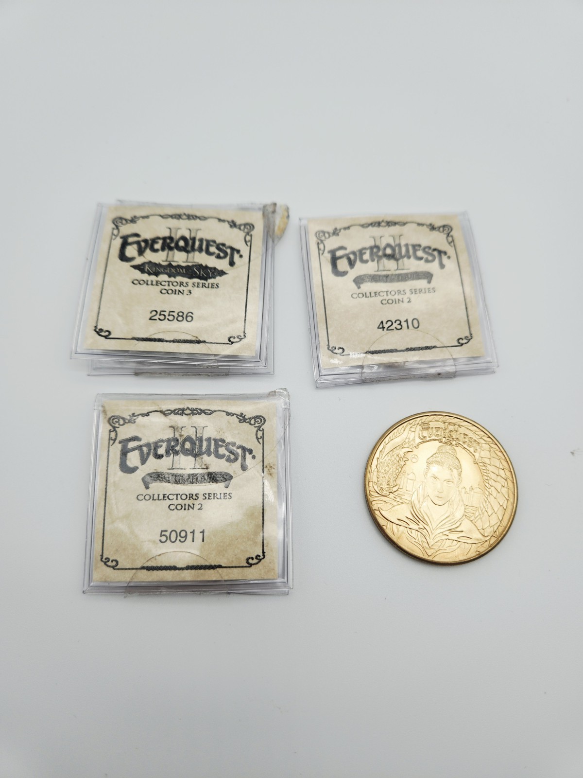 4 Pc Everquest II Collector’s Series Coin EQ2 Everquest 2 Coin #2,#3 SEE Details