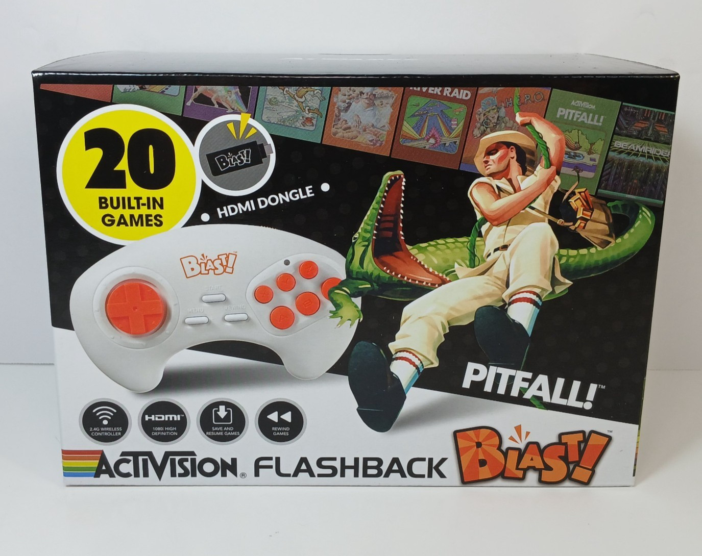 ActiVision Flashback Blast Pitfall 20 Built-In Games Retro Classic HDMI Gaming