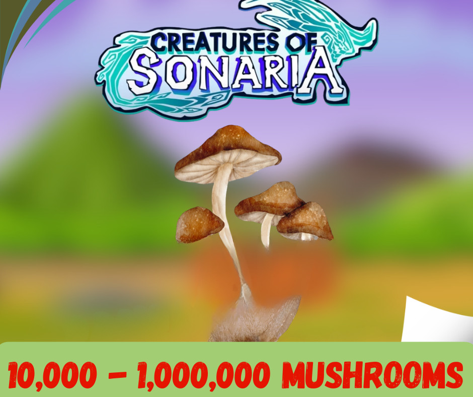 Roblox | Creatures of Sonaria | COS | 10K – 10 MILLION Mushrooms | SHOOMS