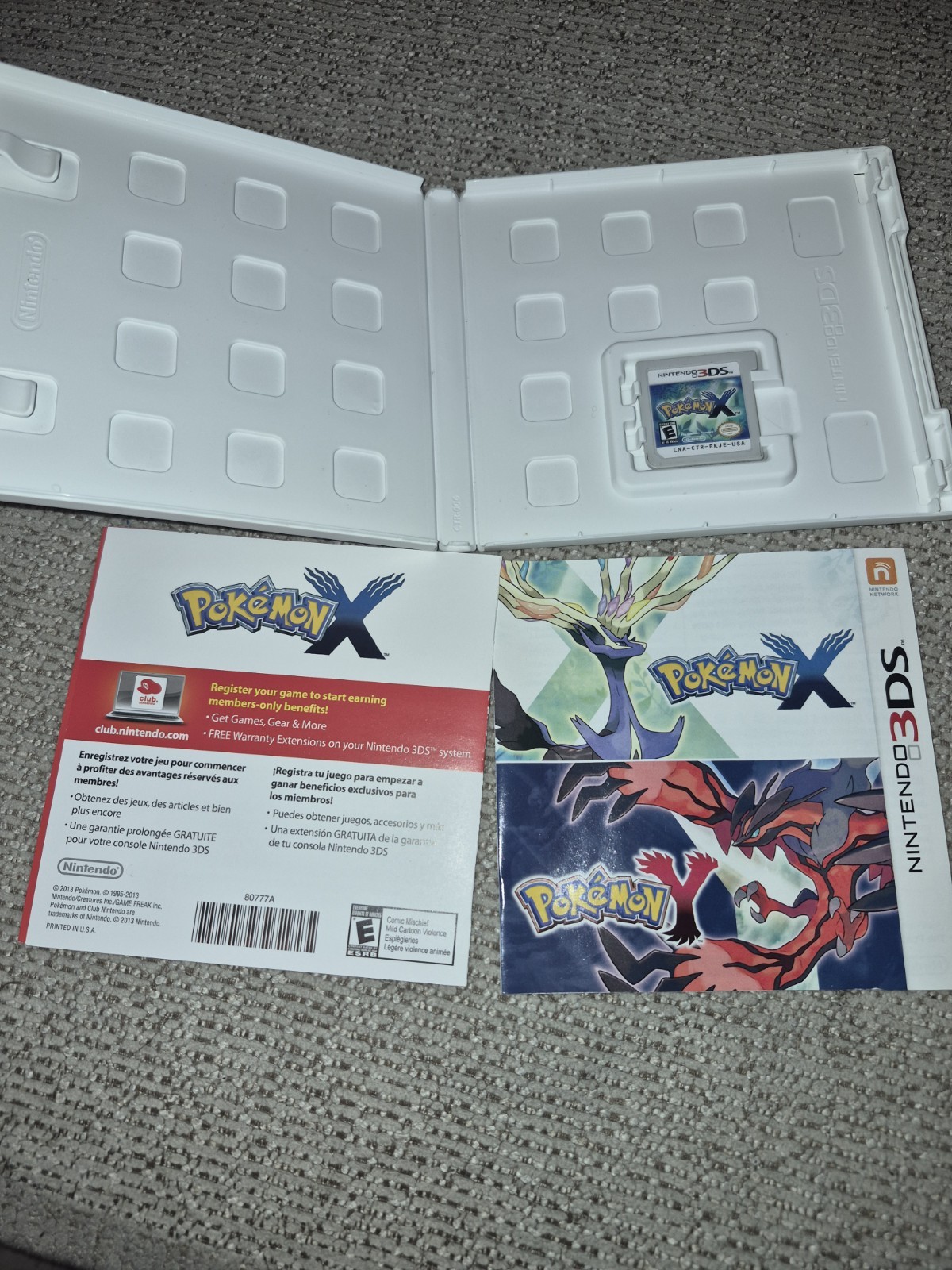Pokemon X (Nintendo 3DS, 2013) Complete CIB