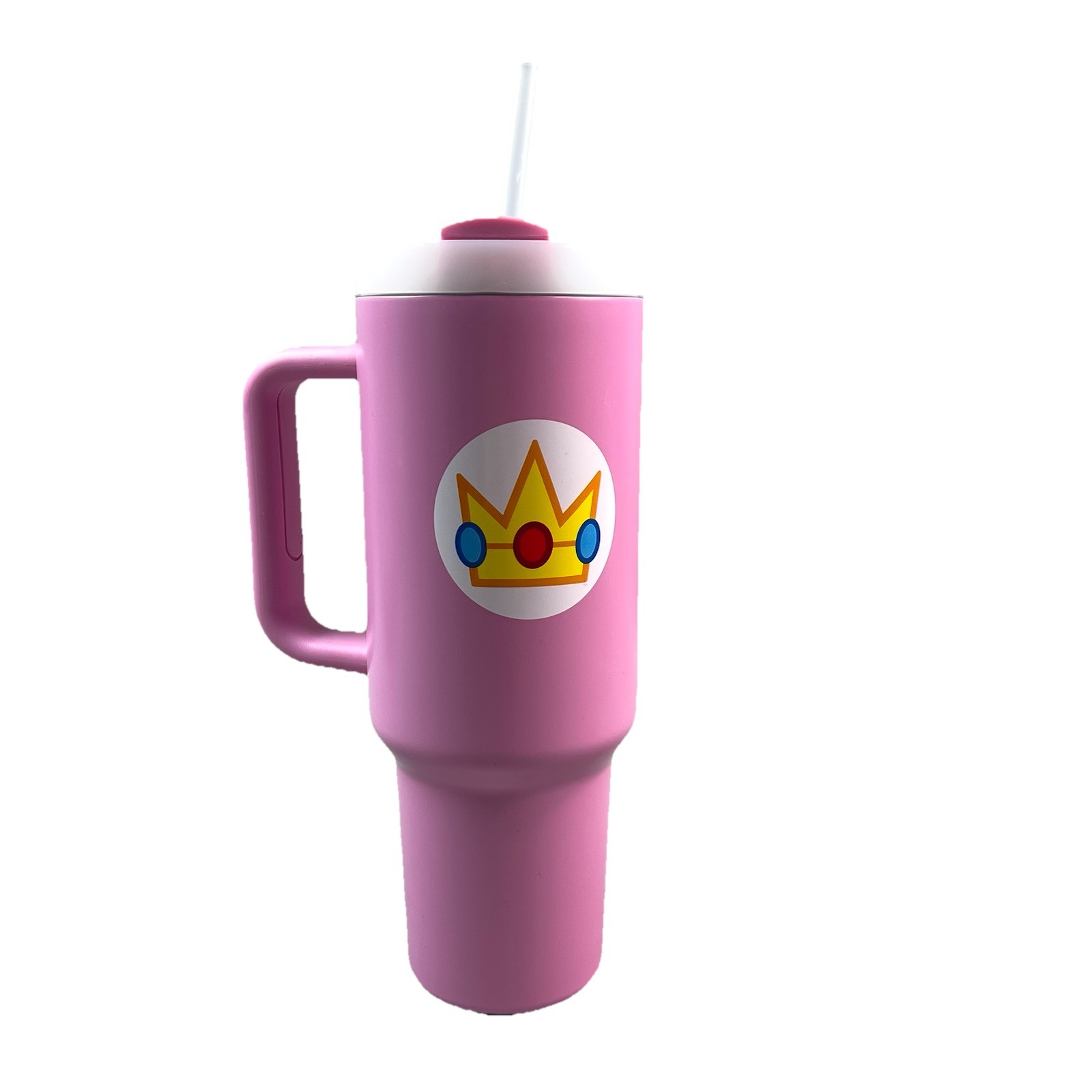 Nintendo Super Mario Princess Peach Pink 40oz Tumbler Pyramid America