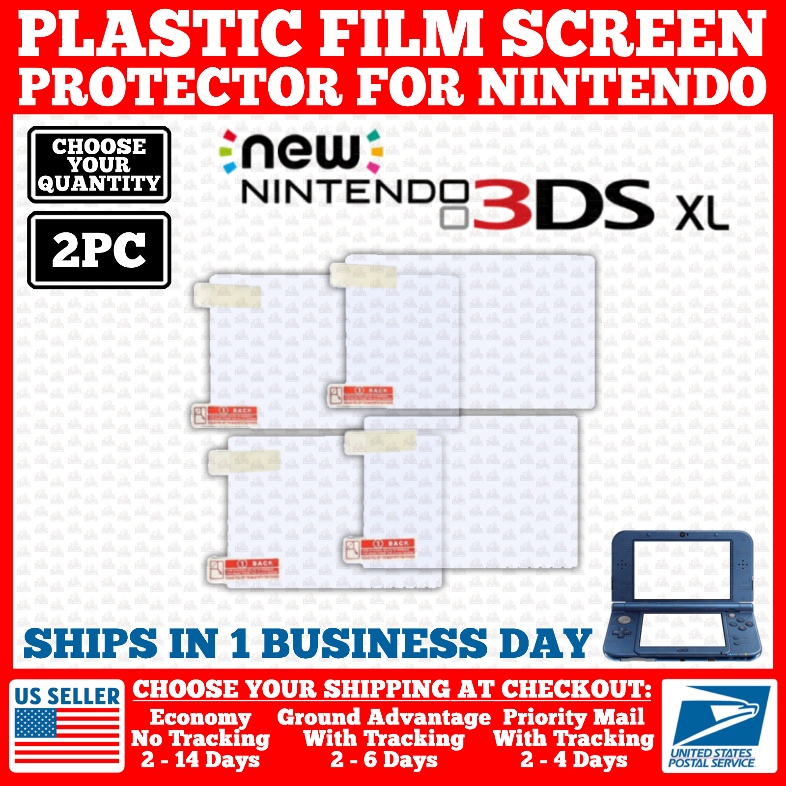 Film Plastic Screen Protector For Nintendo New 3DS XL/LL Model Console 2014