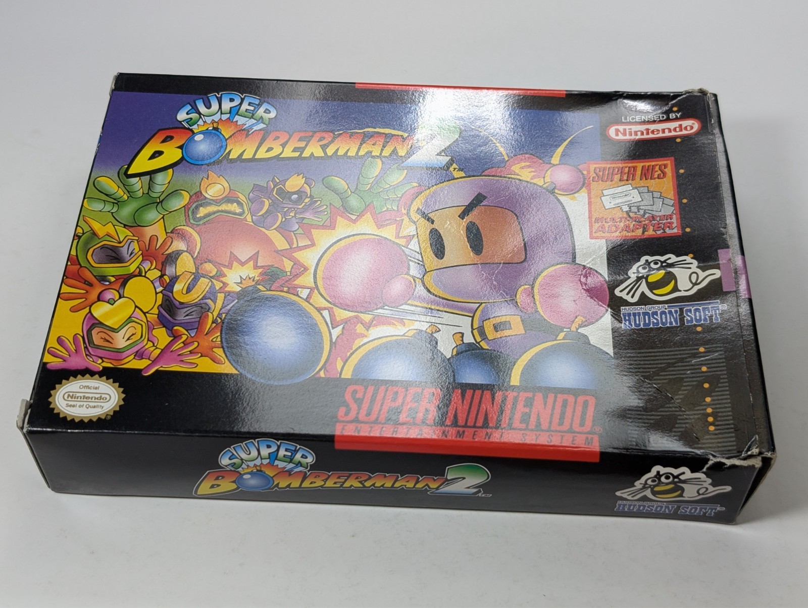 *No game* Super Bomberman 2 Nintendo SNES empty box authentic