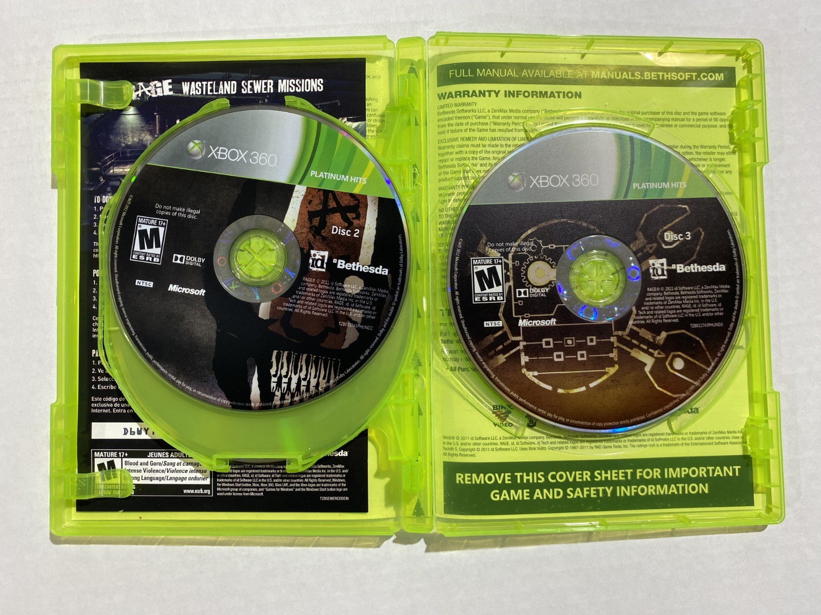 RAGE Greatest Hits (Xbox One & Xbox 360) Complete w/ All Discs Tested Free Ship