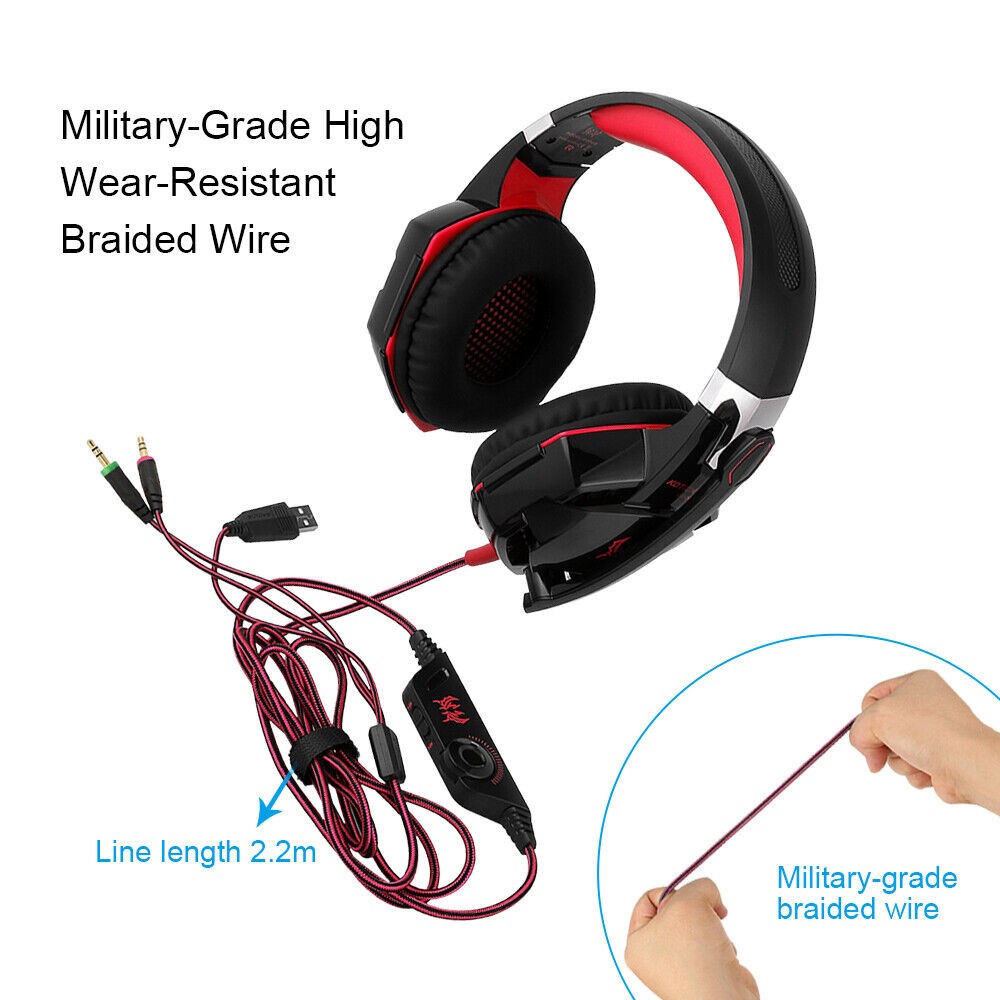Gaming Headset for PS4, Xbox, PC, PS5 Noise Cancelling Over Ear Headphones + Mic