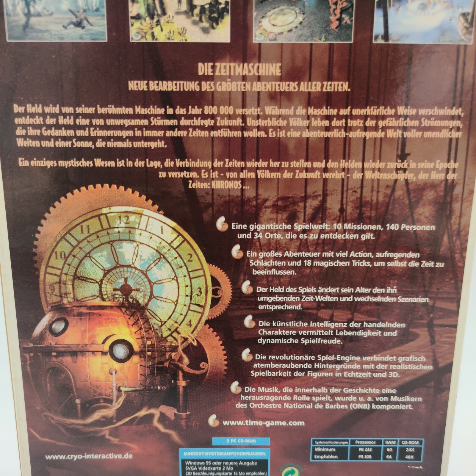 RARE Die Zeitmaschine Die Neven Abentever (The Time Machine) GERMAN PC Game