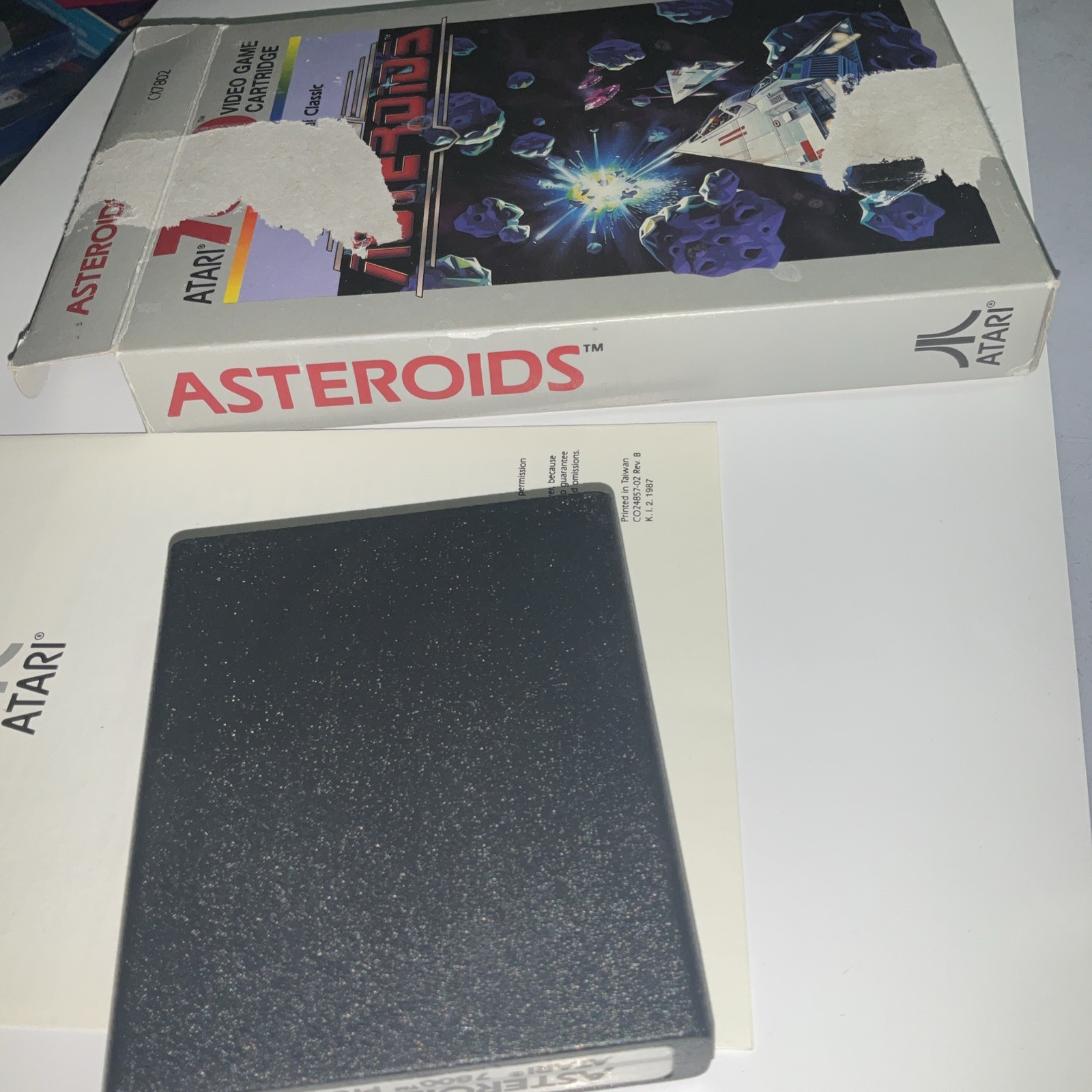 Asteroids (Atari 7800, 1986) Complete CIB Authentic