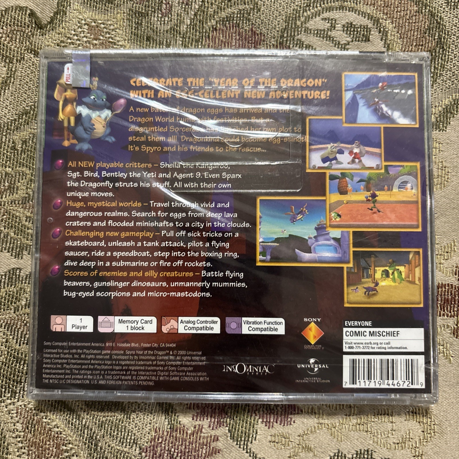 Spyro Year of the Dragon Sony PlayStation 1 PS1 Greatest Hits Brand New Sealed !