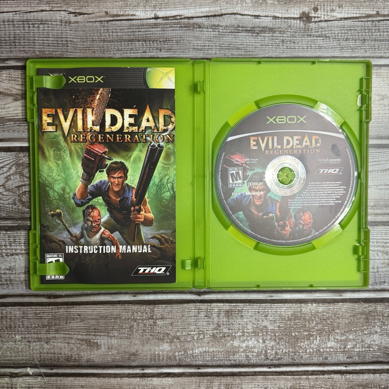 Evil Dead: Regeneration (Microsoft Xbox, 2005) Complete With Manual