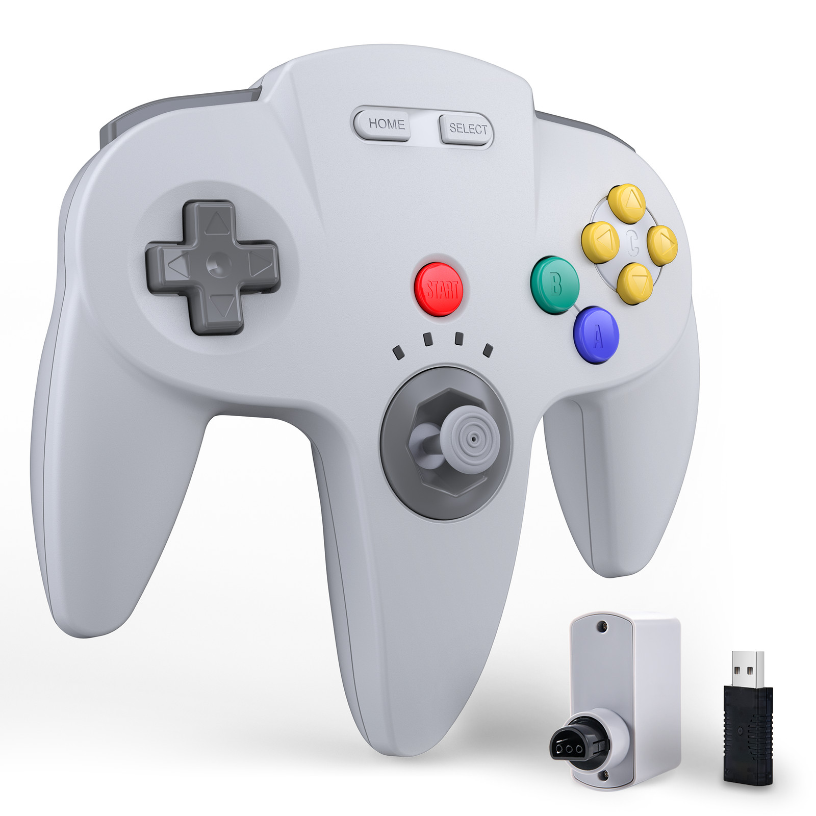 Black + Grey Wireless Switch N64 Controller for Nintendo 64™Switch Online PC MAC