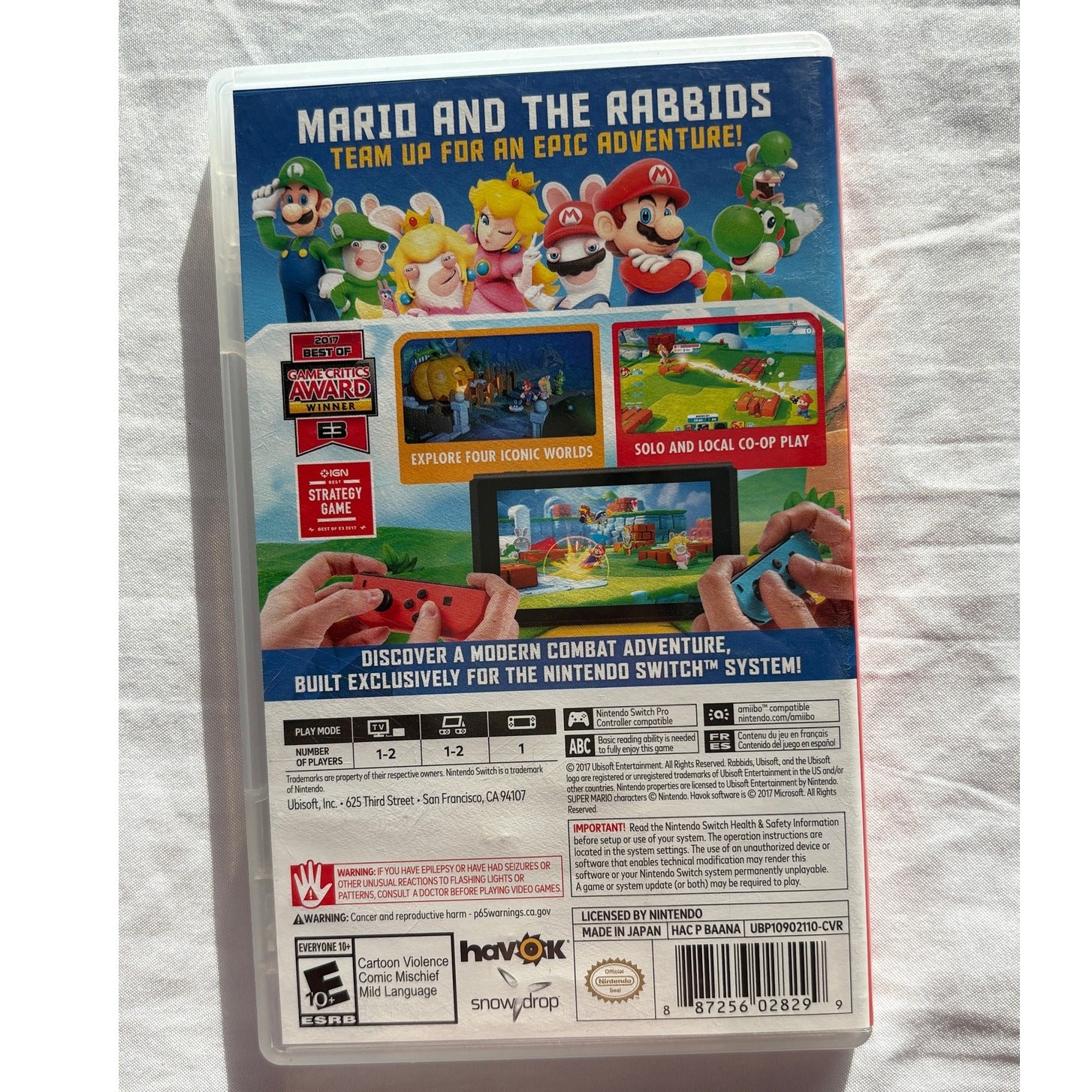 Mario + Rabbids Kingdom Battle Nintendo Switch Tactical Strategy Turn Based RPG