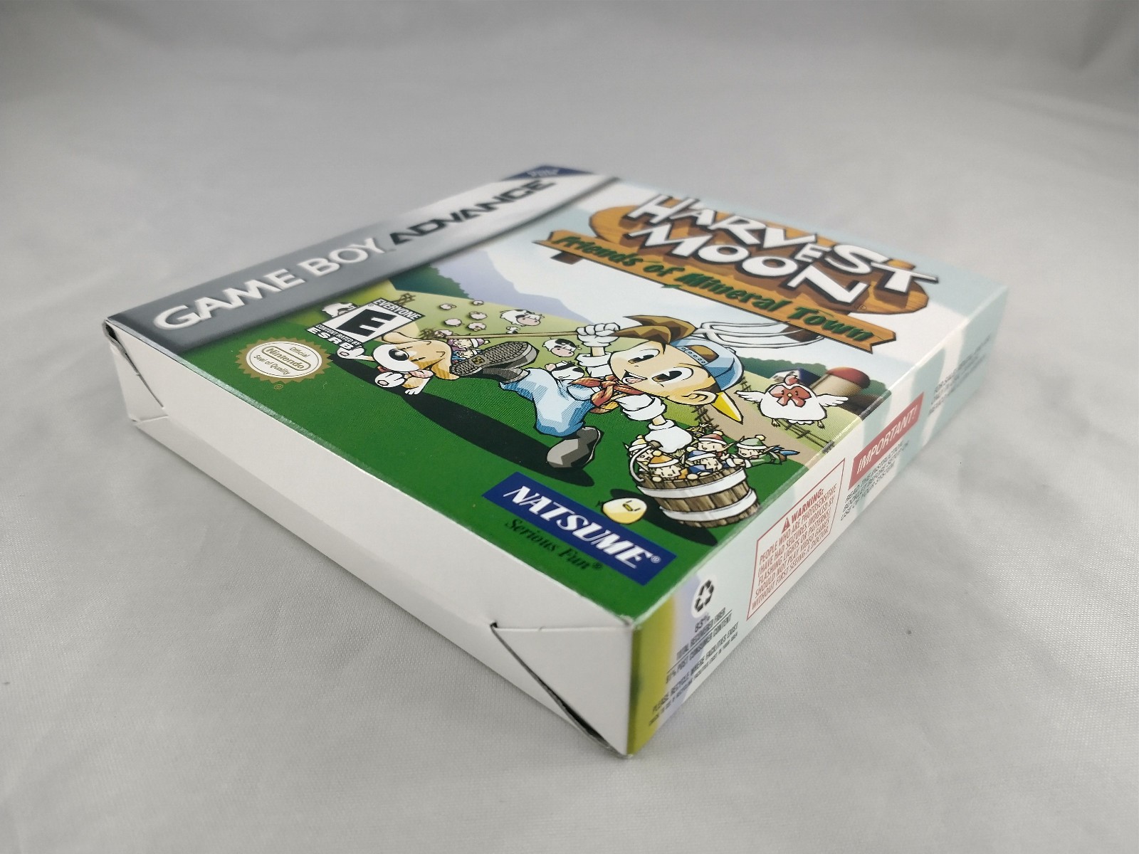 Harvest Moon Friends of Mineral Town GBA Box Manual Inserts Only – No Game