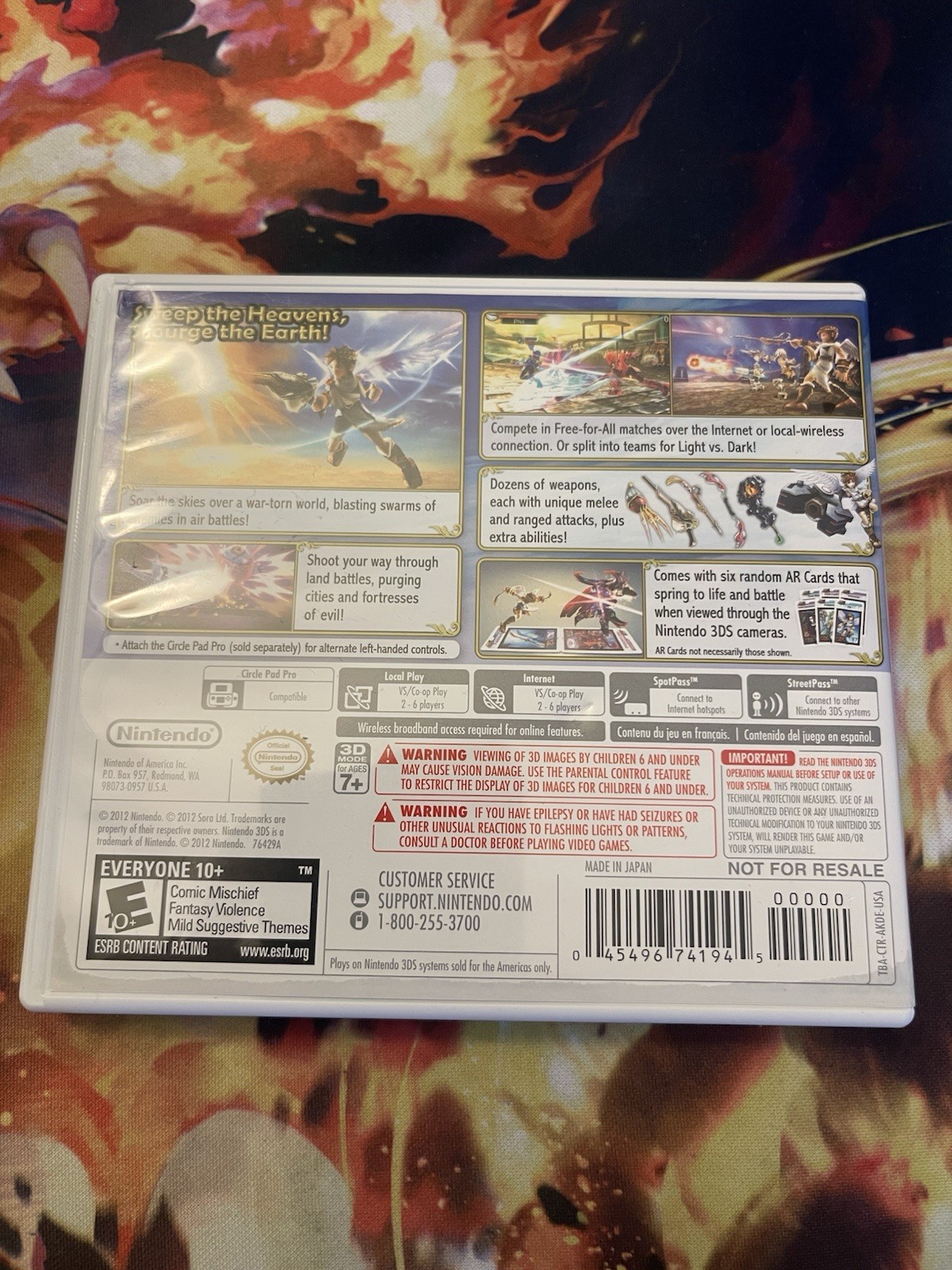 Kid Icarus Uprising (nintendo 3DS, 2012) Pre-Owned