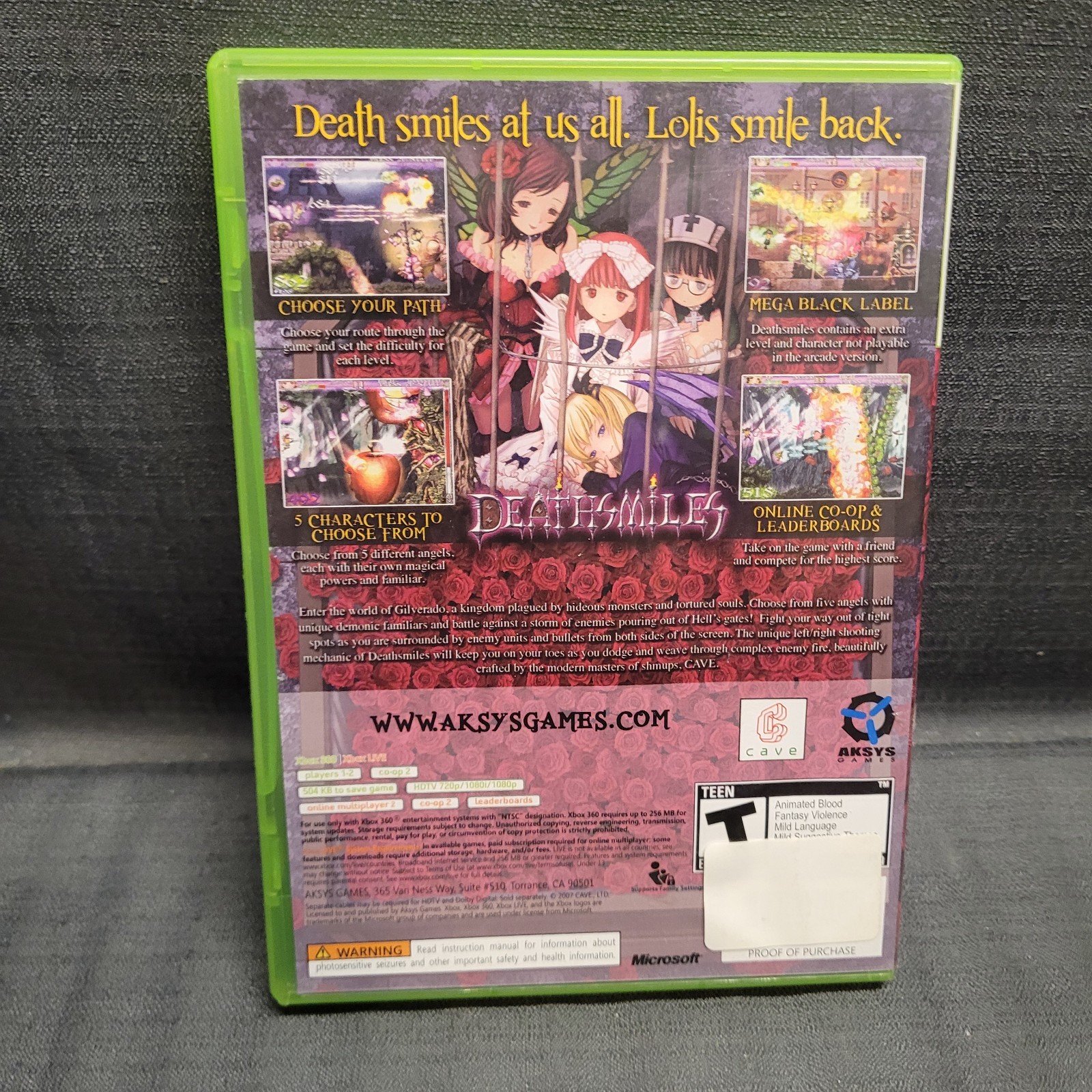 Deathsmiles (Microsoft Xbox 360, 2010) Video Game