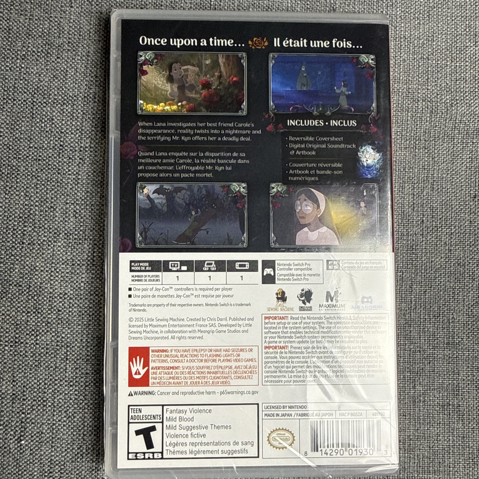 Bye Sweet Carole – Nintendo Switch Sealed!
