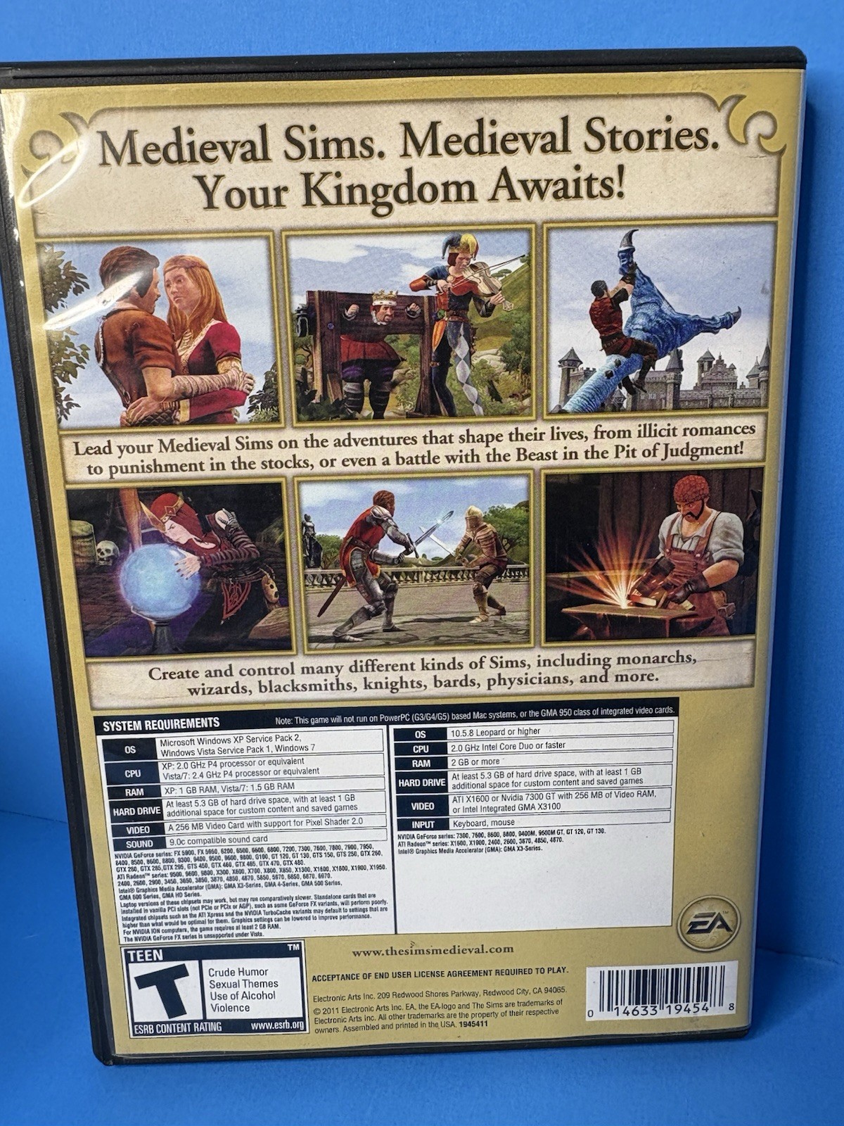 The Original Sims PC CD-ROM Lot Vanilla Game + 4 Expansion Sets Magic Medieval
