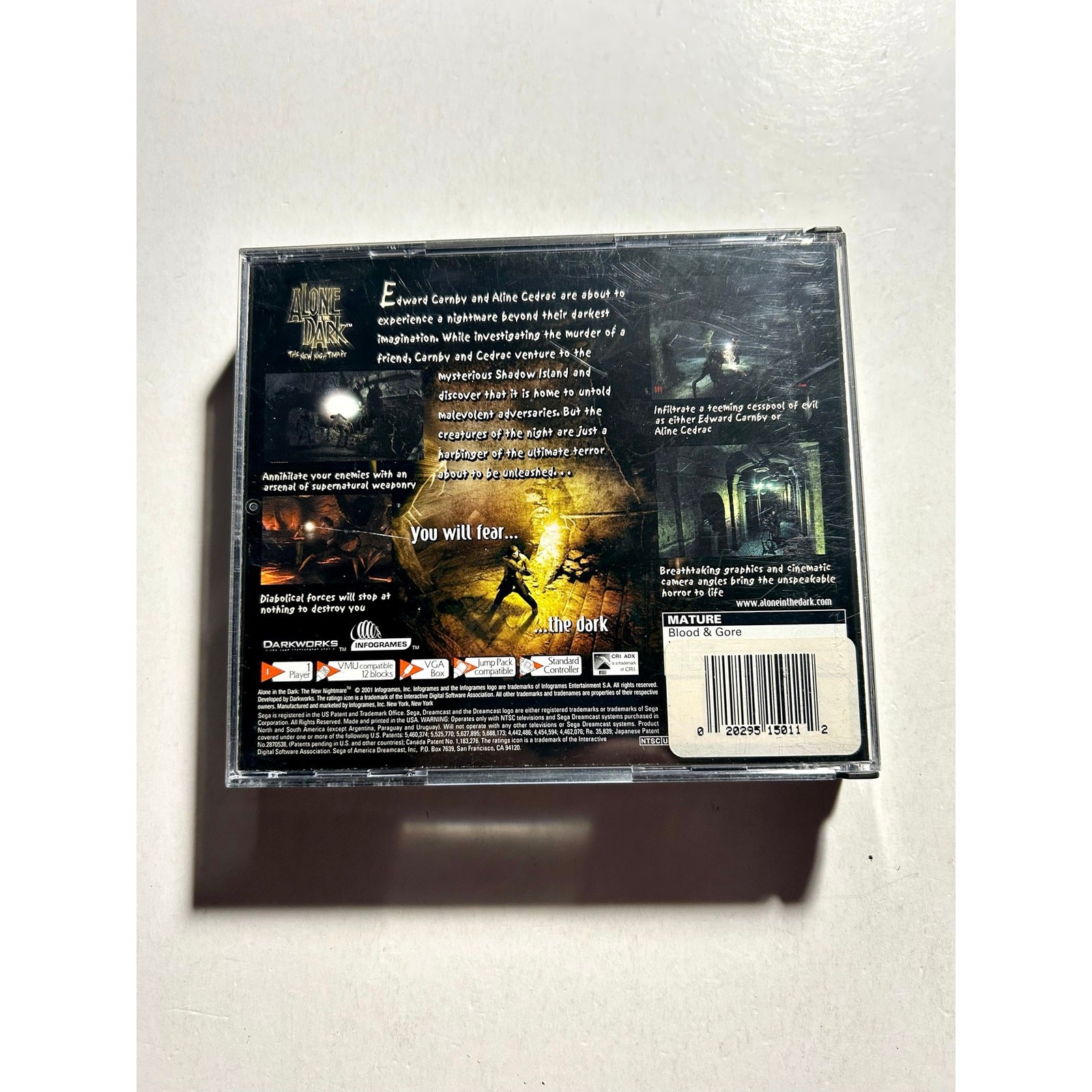 Alone in the Dark (Dreamcast) Works no manual 🔥
