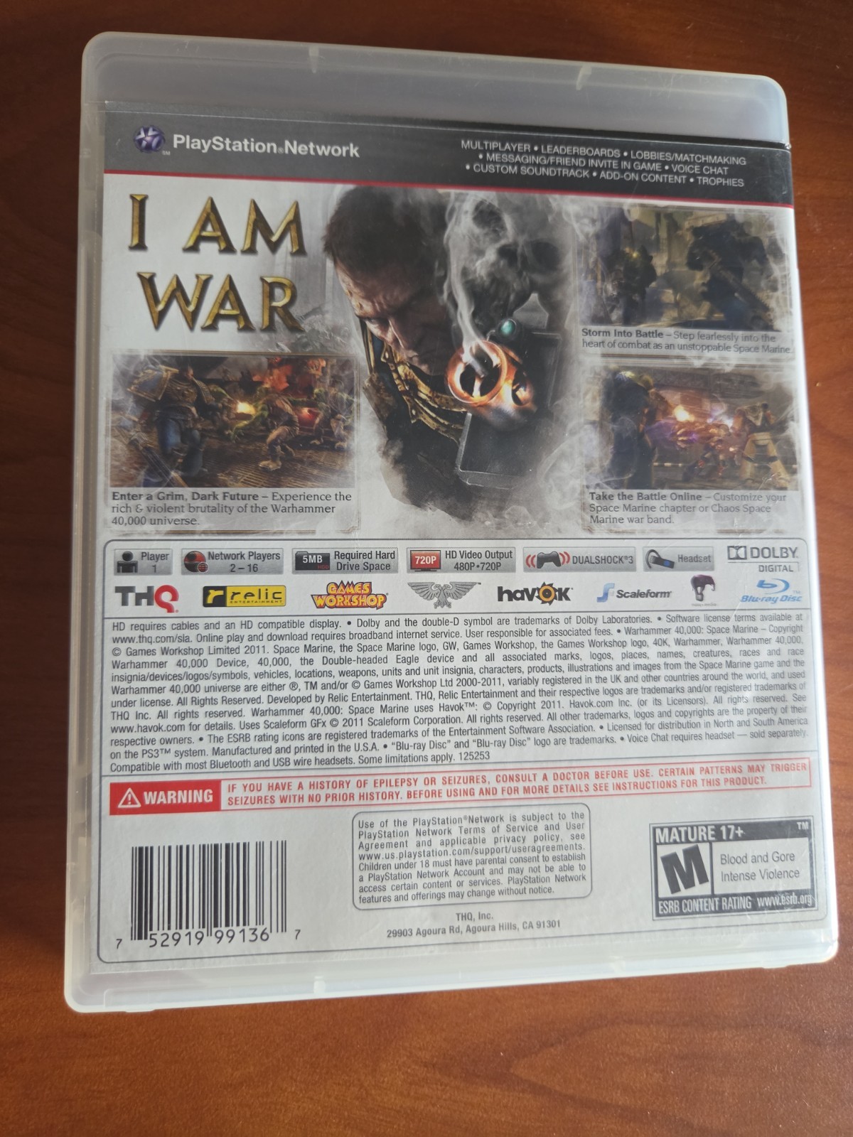 Warhammer 40,000: Space Marine (Sony PlayStation 3, 2011)