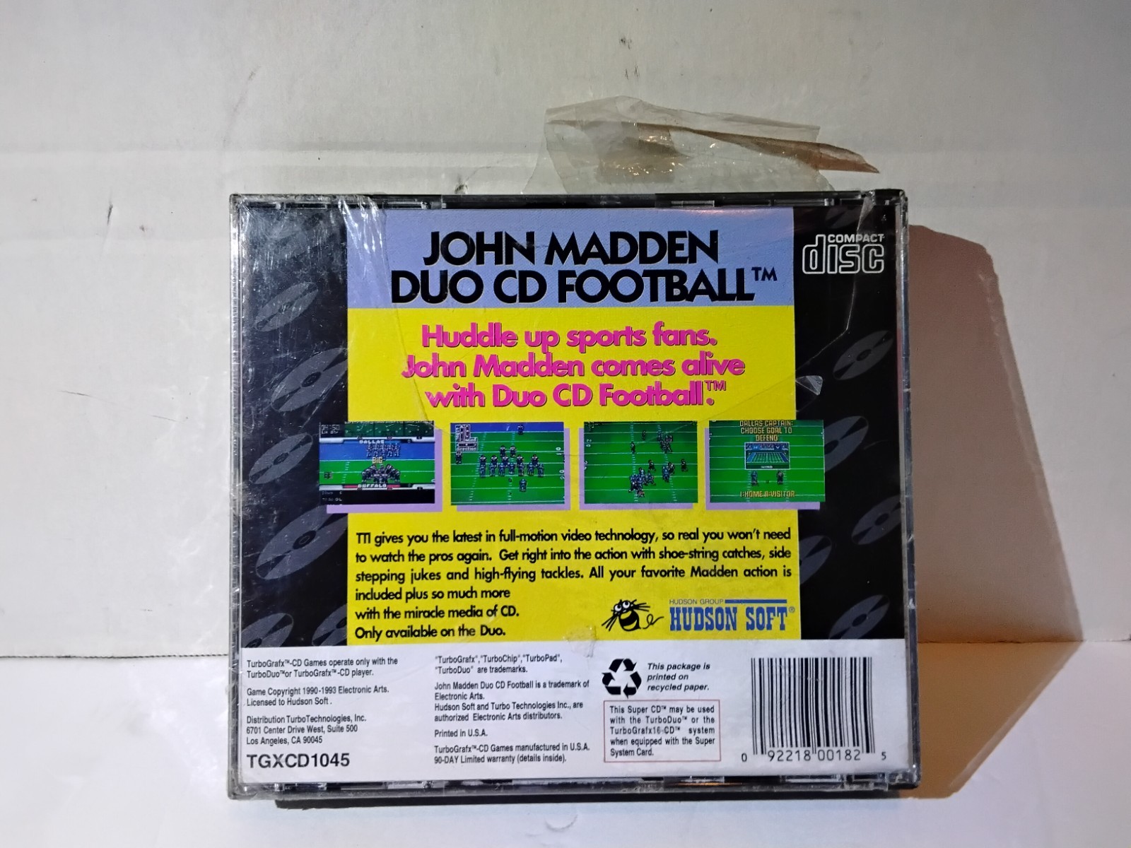 John Madden Football Turbografx Super CD/TurboDuo Brand New Sealed RARE