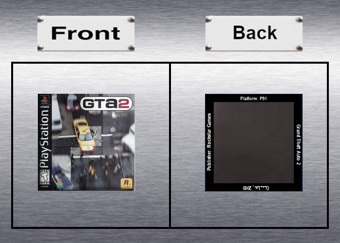Grand Theft Auto 1, 2 Video Game Box Art *PS1* High Quality Magnet / Set