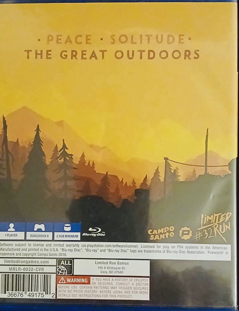 Firewatch – Limited Edition #32 – Limited Run Games